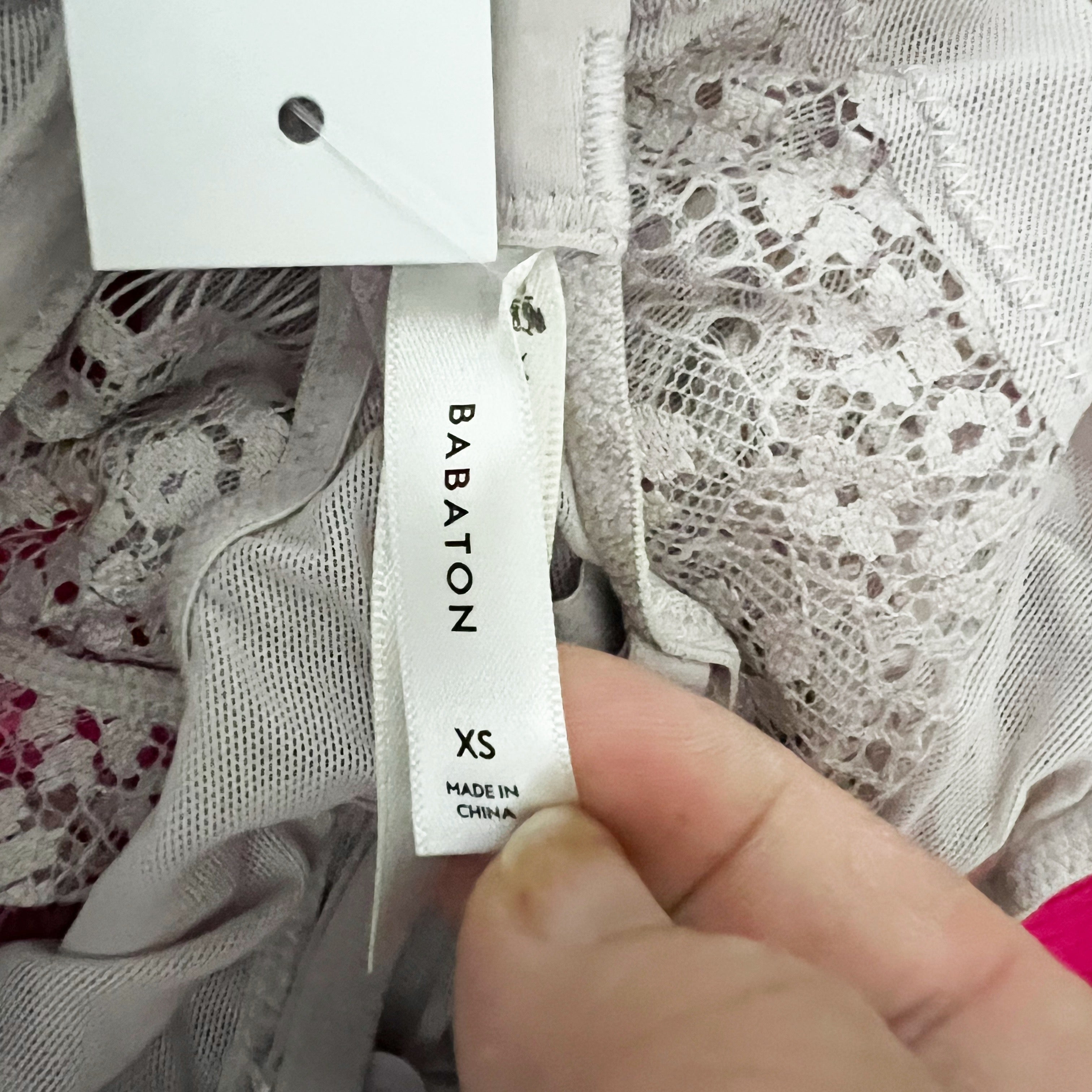 NEW Babaton Aritzia Encore Lace Bustier Bodysuit Thong Cut Bottom Munro Mauve XS