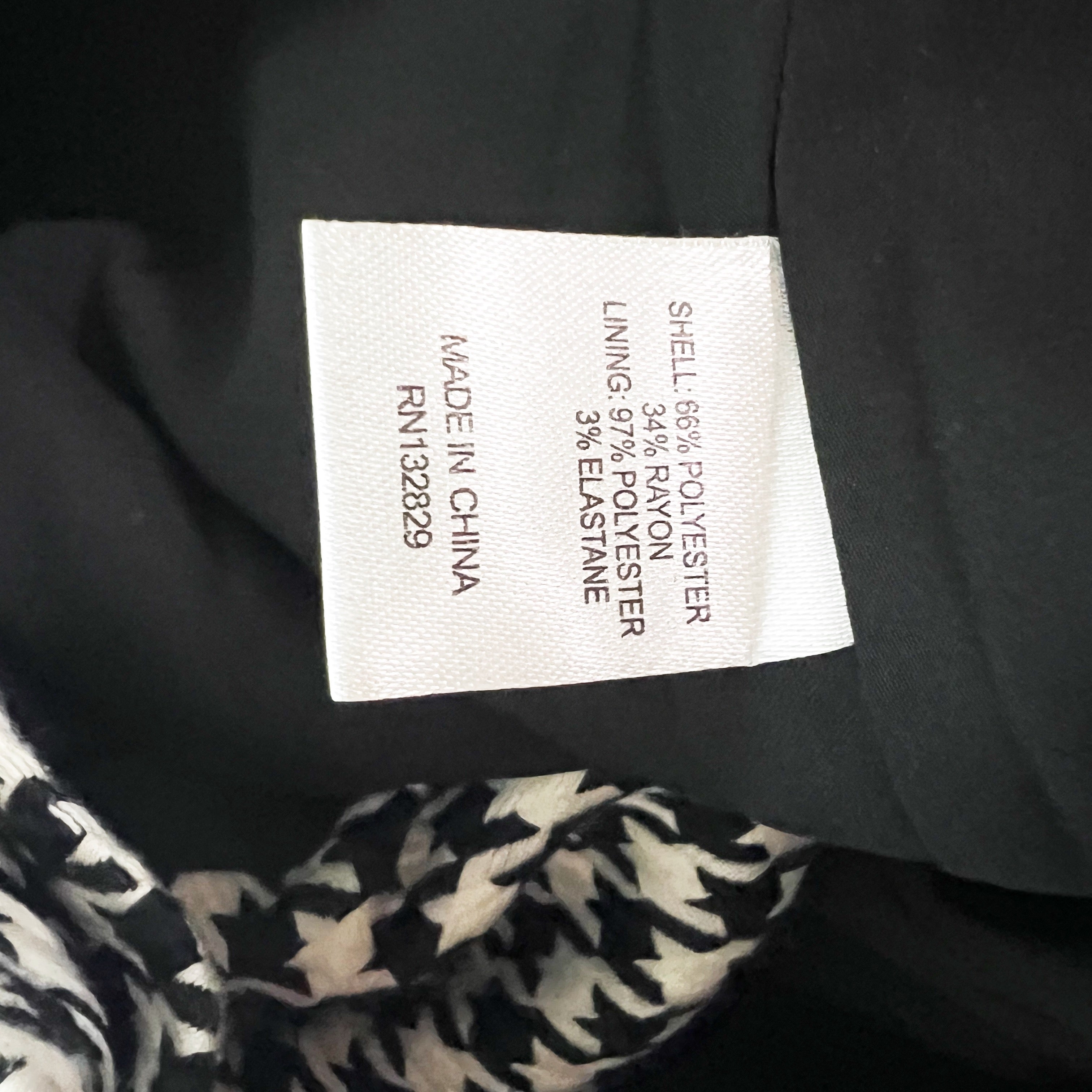 Majorelle Jayla Black White Woven Houndstooth Double Breasted Cropped Blazer XXS