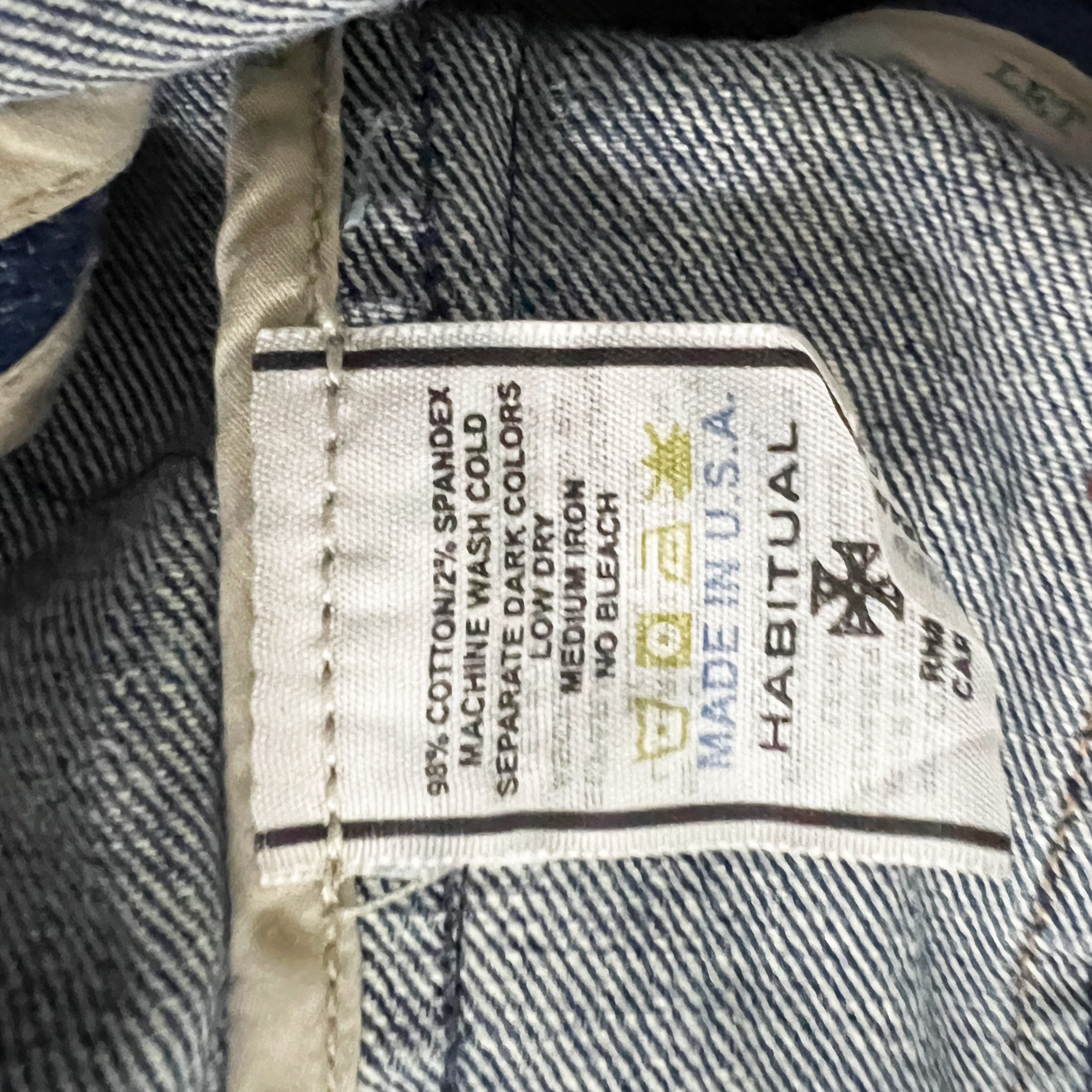 Habitual Cotton Stretch Collared One Button Denim Jean Jacket Stoned Blue Wash 2