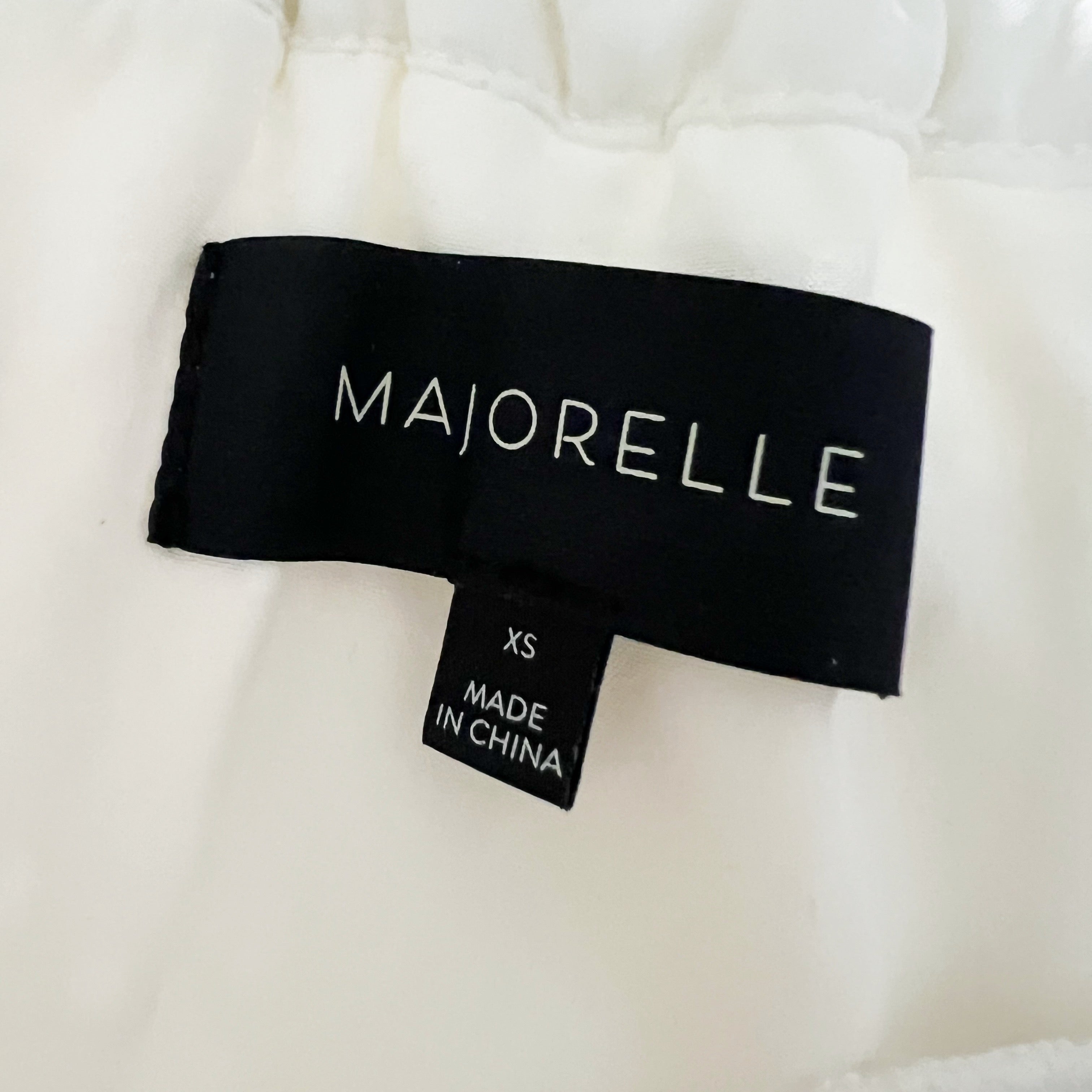 Majorelle Julianna Cotton Eyelet Lace Off The Shoulder Ruffle Crop Top White XS