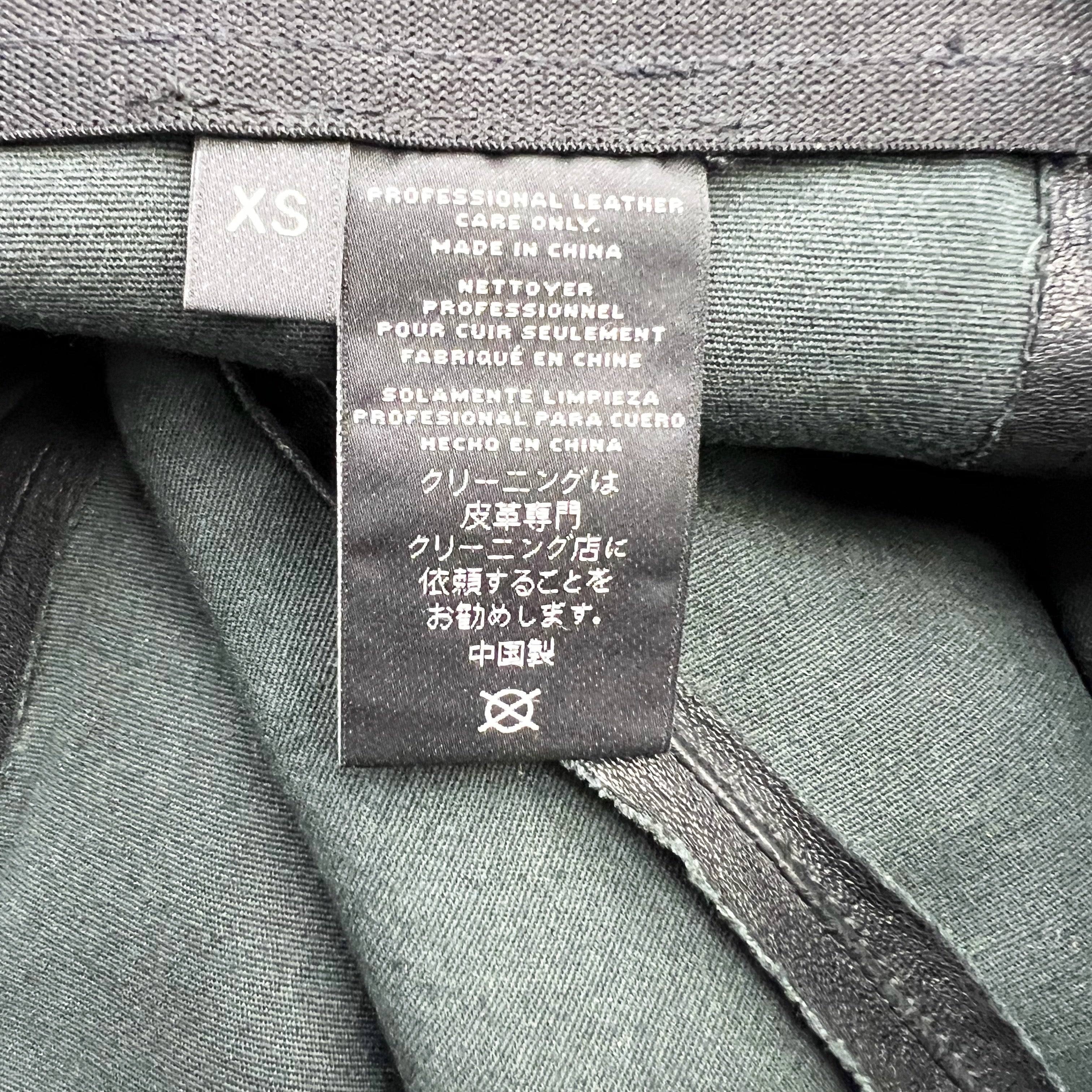 J Brand Women's Edita Genuine Lamb Leather Skinny Leggings Pants Black XS