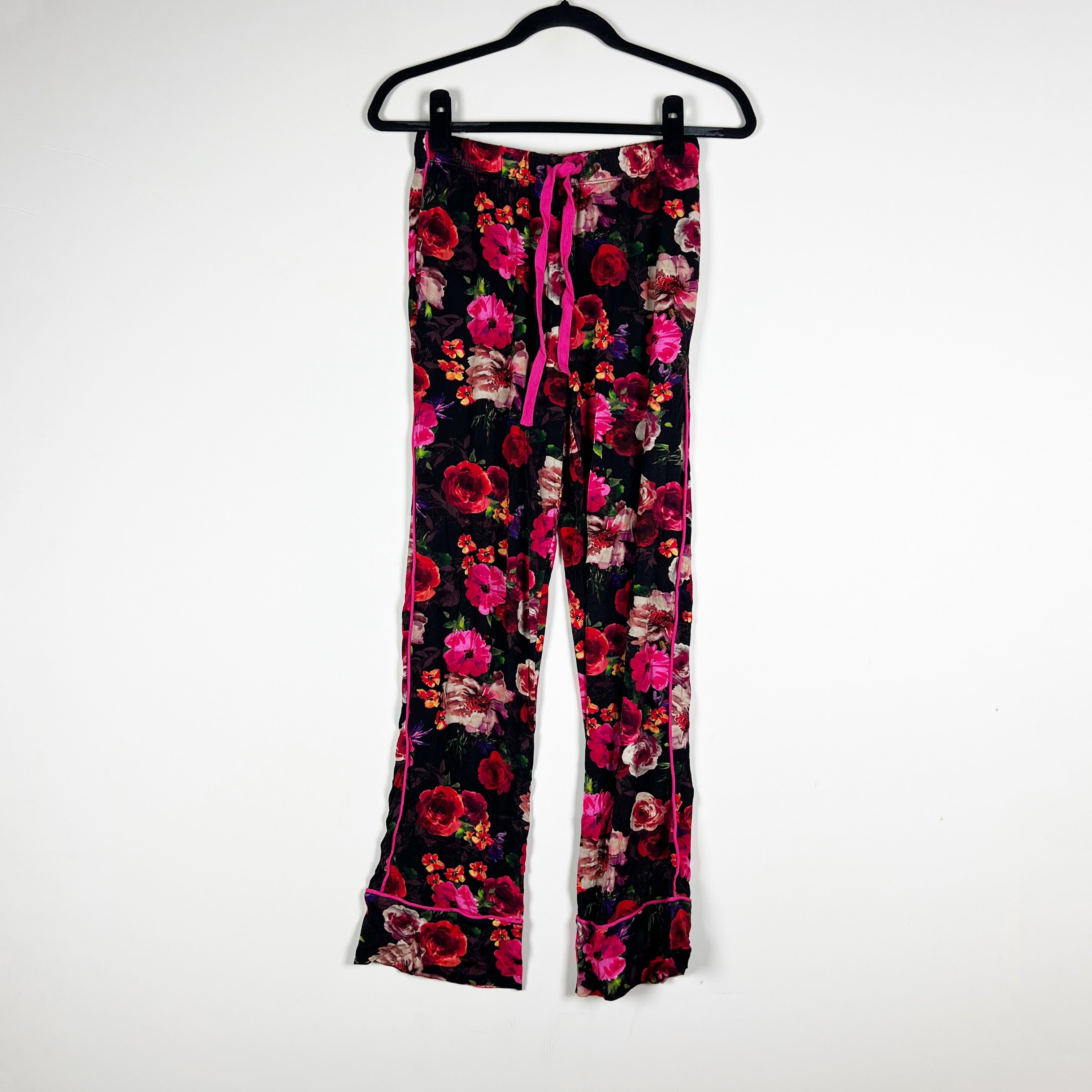 Alice And Olivia x Posh Peanut Lounge Pajama Pants Midnight Rose Floral Print XS