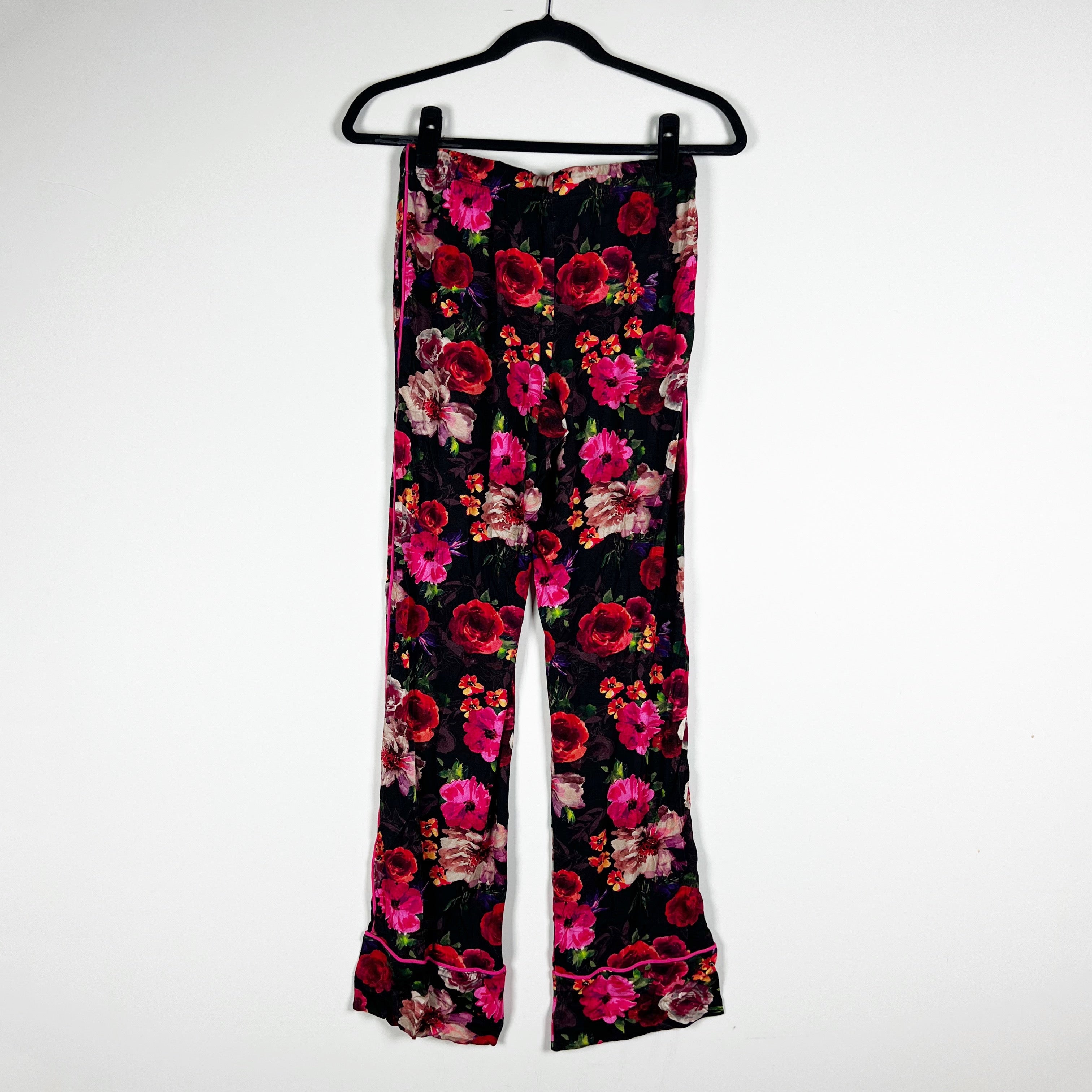 Alice And Olivia x Posh Peanut Lounge Pajama Pants Midnight Rose Floral Print XS