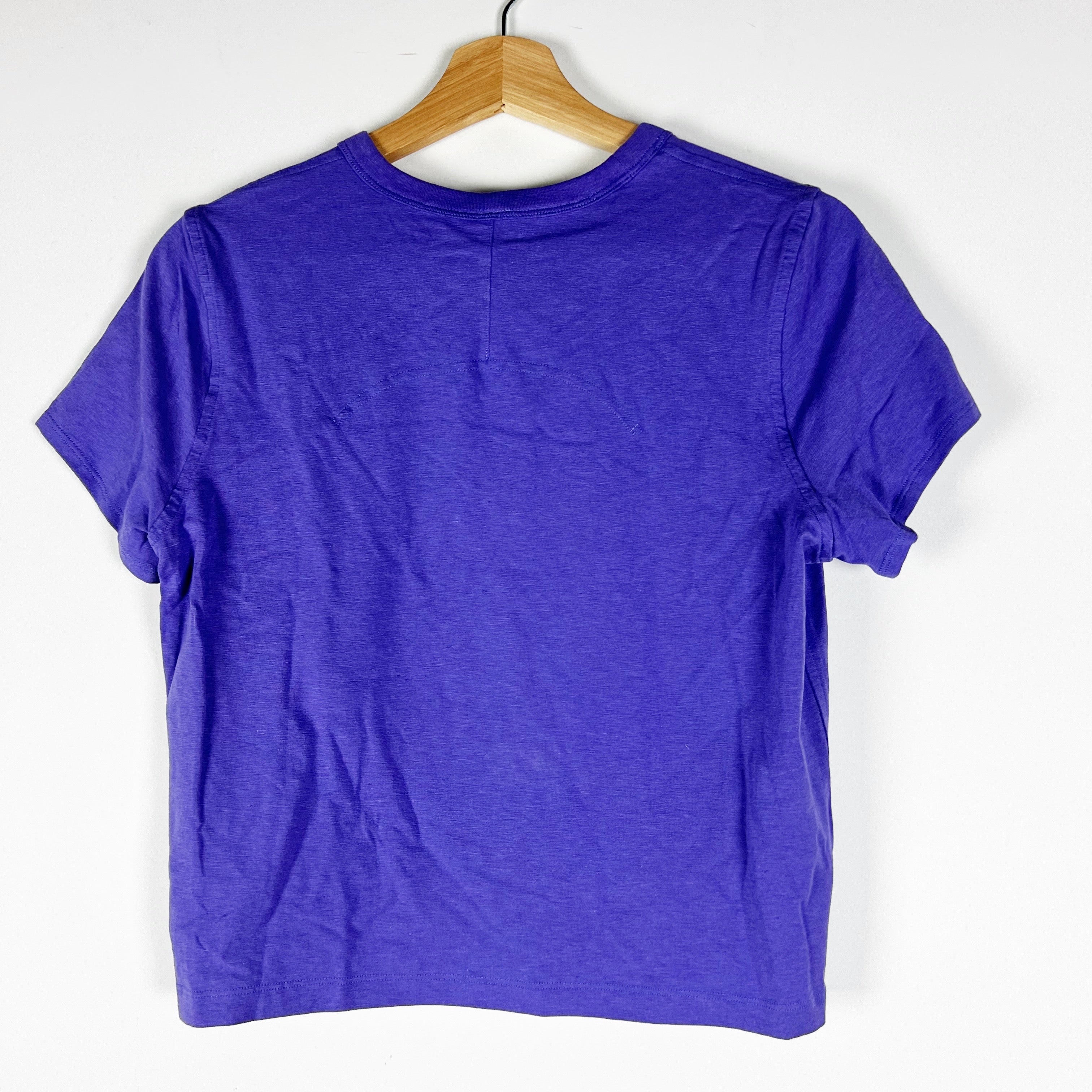 Lululemon Women's Cotton Crew Neck Short Sleeve Athletic Tee Shirt Grape Purple