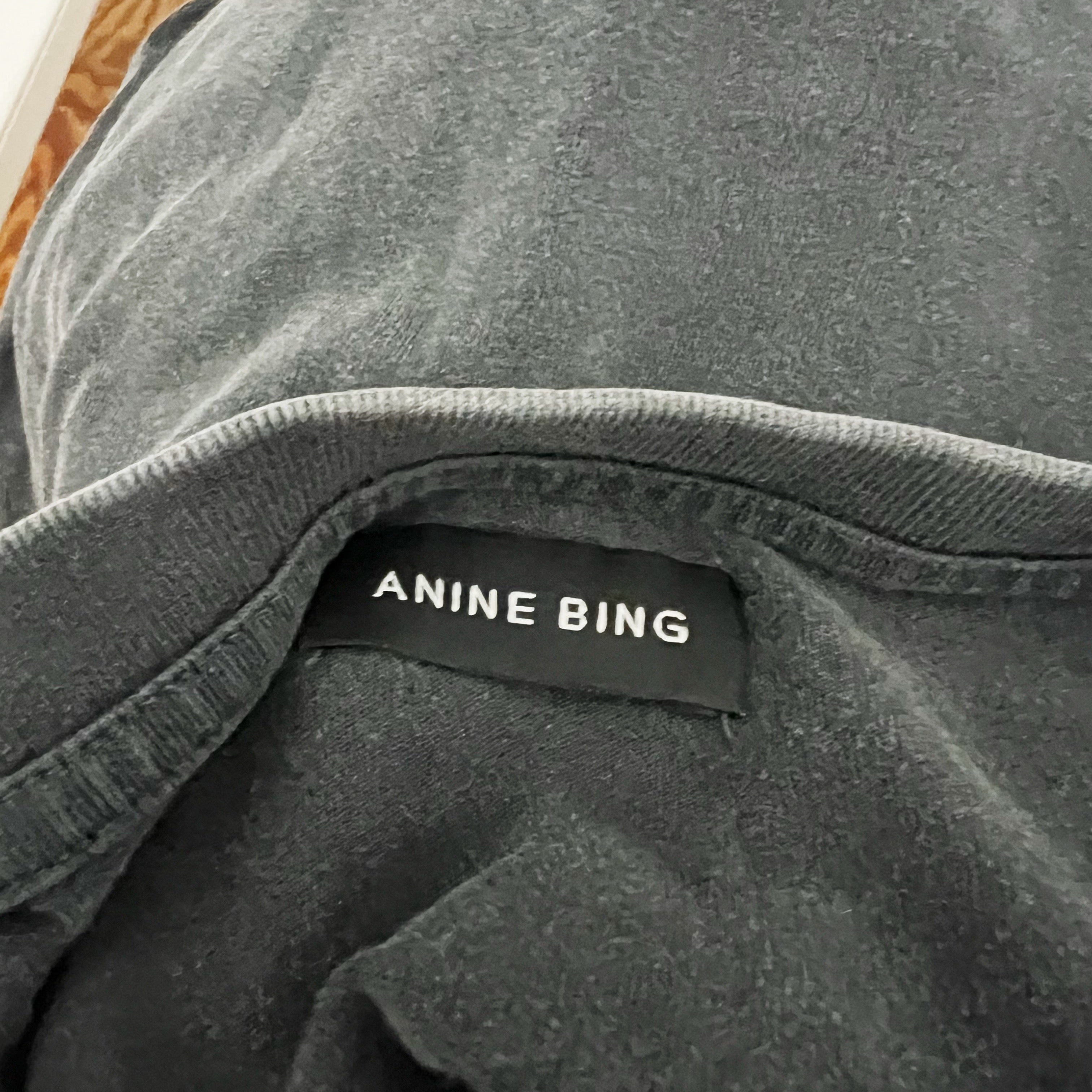 Anine Bing BING Lightning Bolt Graphic Print Cotton Crew Neck Tee Shirt Black