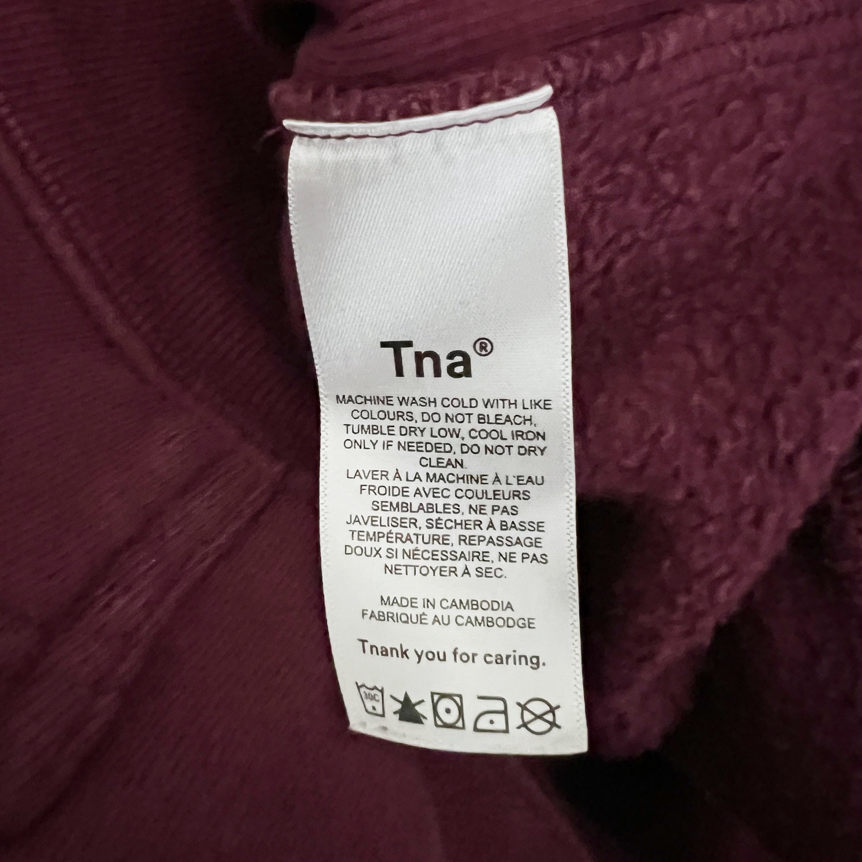 TNA Aritzia Sweatfleece Cozy Fleece Boyfriend Fit Hoodie Sweatshirt Burgundy L