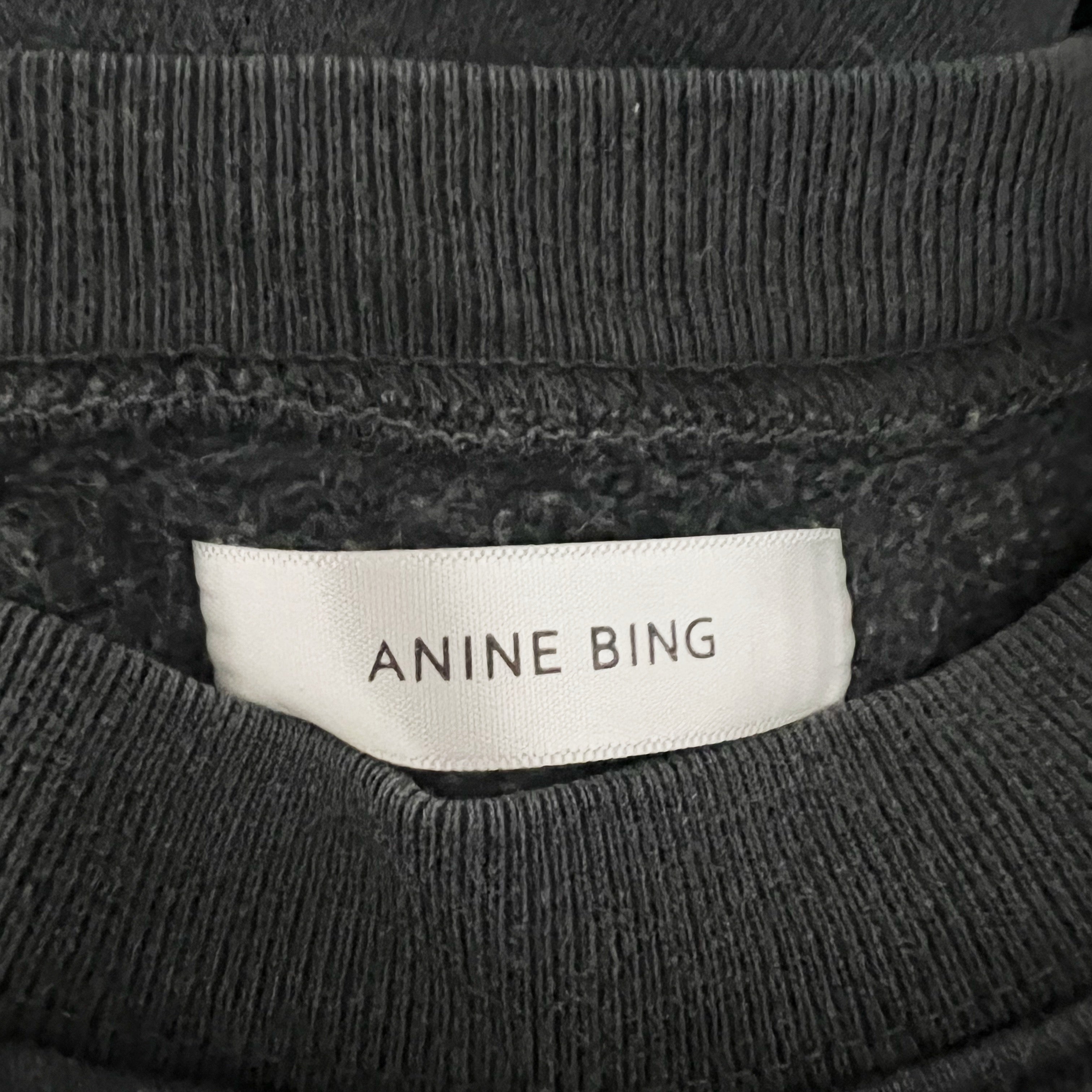 Anine Bing Tiger Animal Print Pattern Graphic Cotton Crew Neck Sweatshirt Small