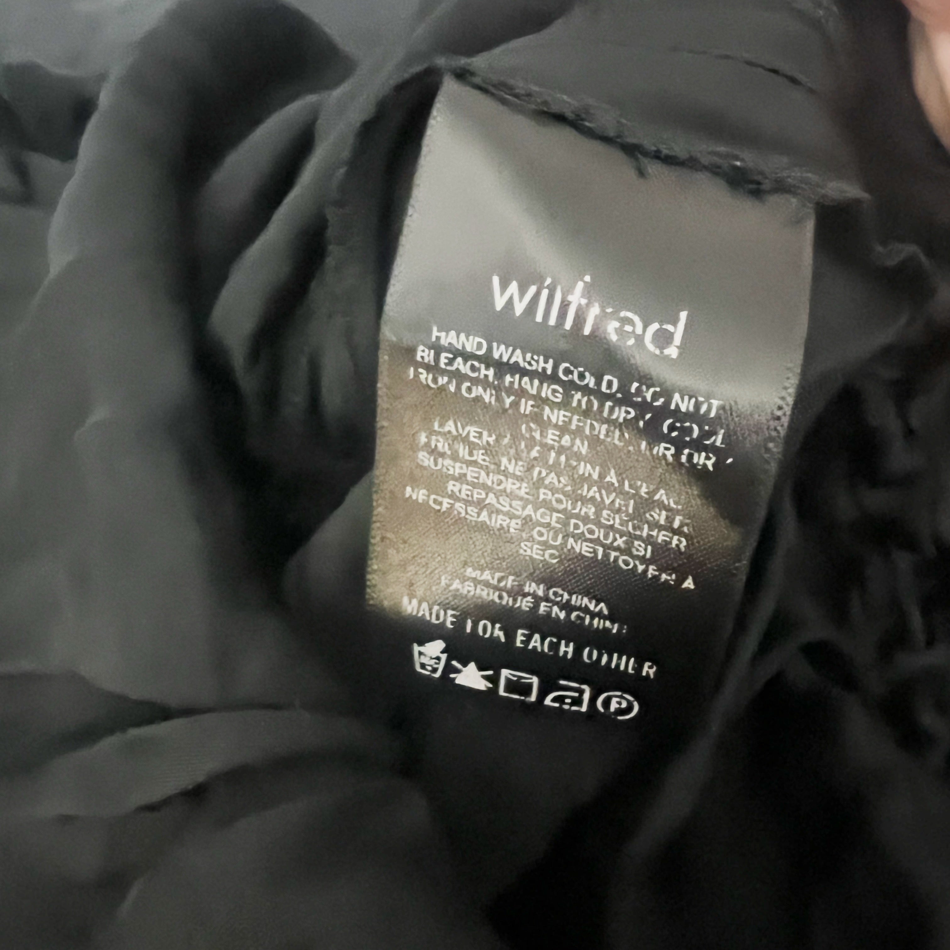 Wilfred Aritzia Davina Cupro Satin Ruched Cowl Neck Cocktail Party Slip Dress S