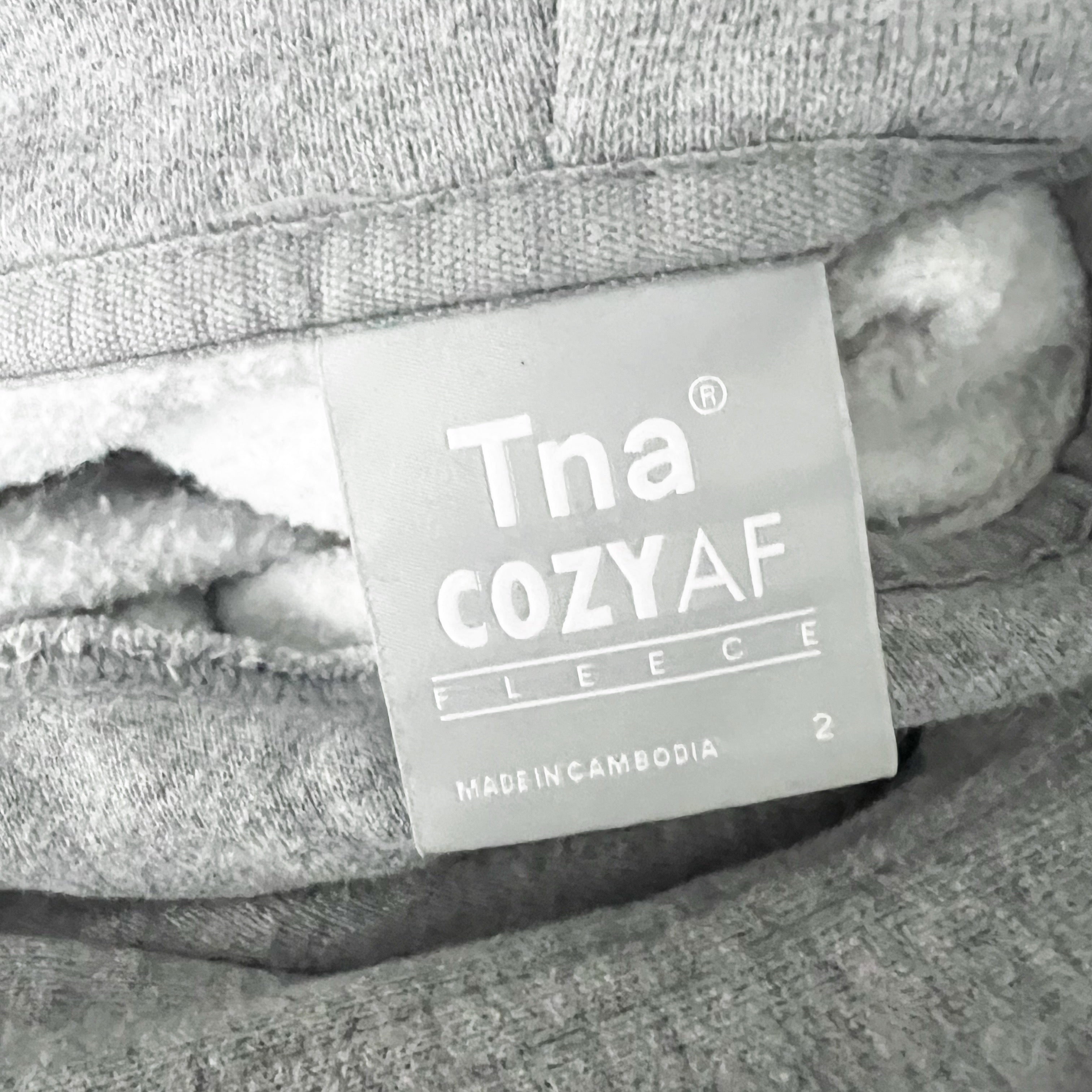 Aritzia TNA Cozy AF Cotton Fleece lined Pullover Oversized Hoodie Sweatshirt