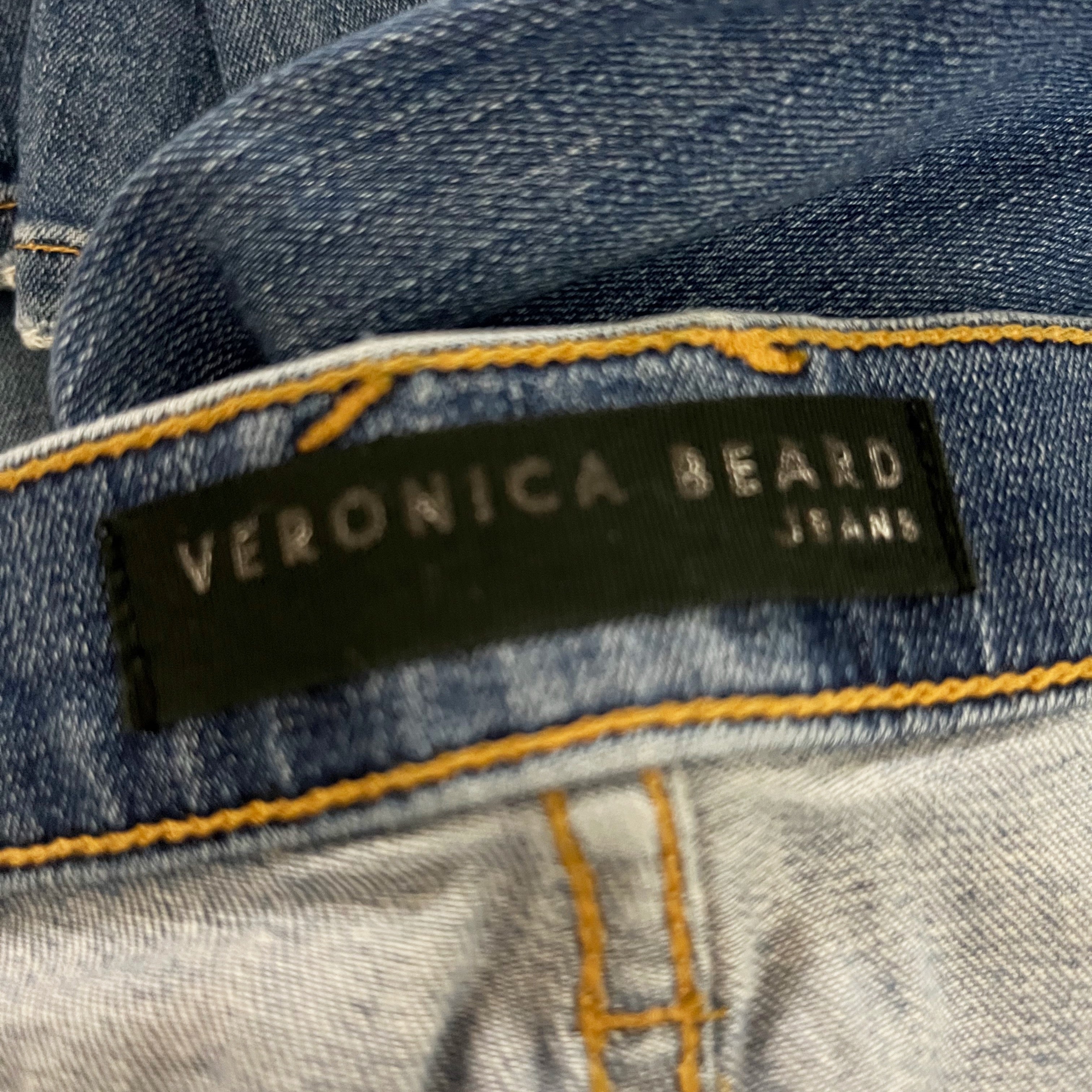 Veronica Beard Florence Flare Cotton Stretch High Waisted Rise Denim Jeans 32