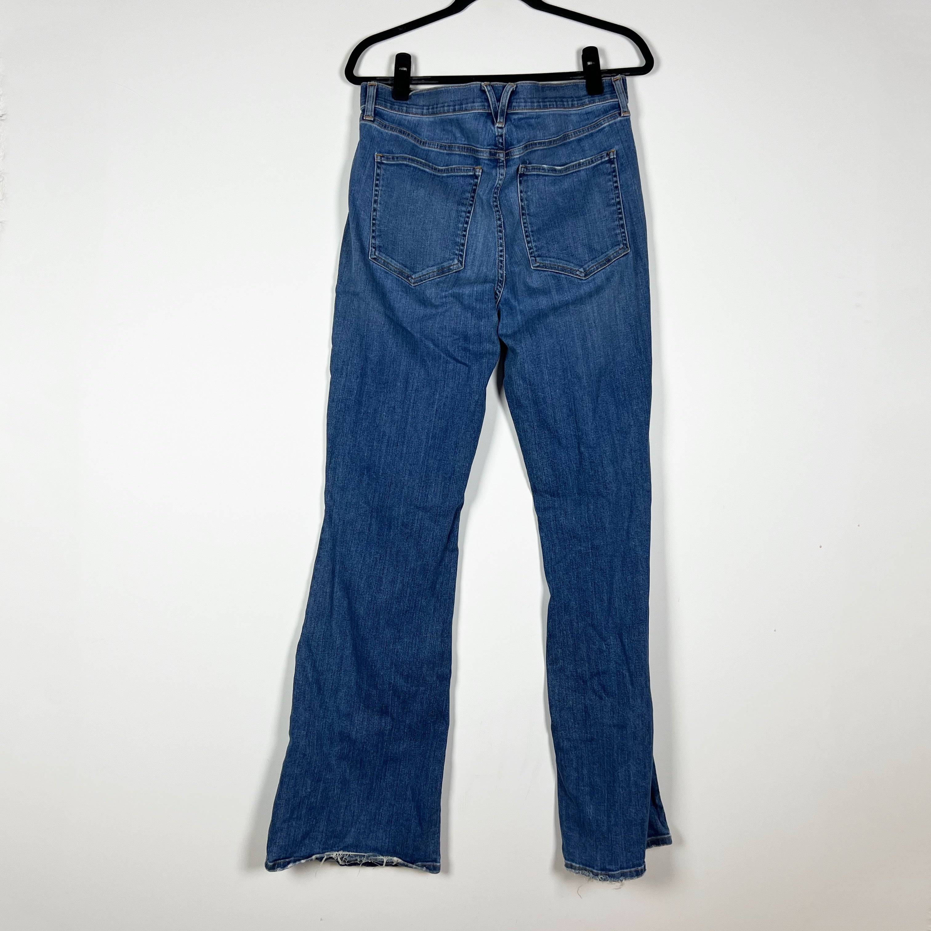 Veronica Beard Florence Flare Cotton Stretch High Waisted Rise Denim Jeans 32