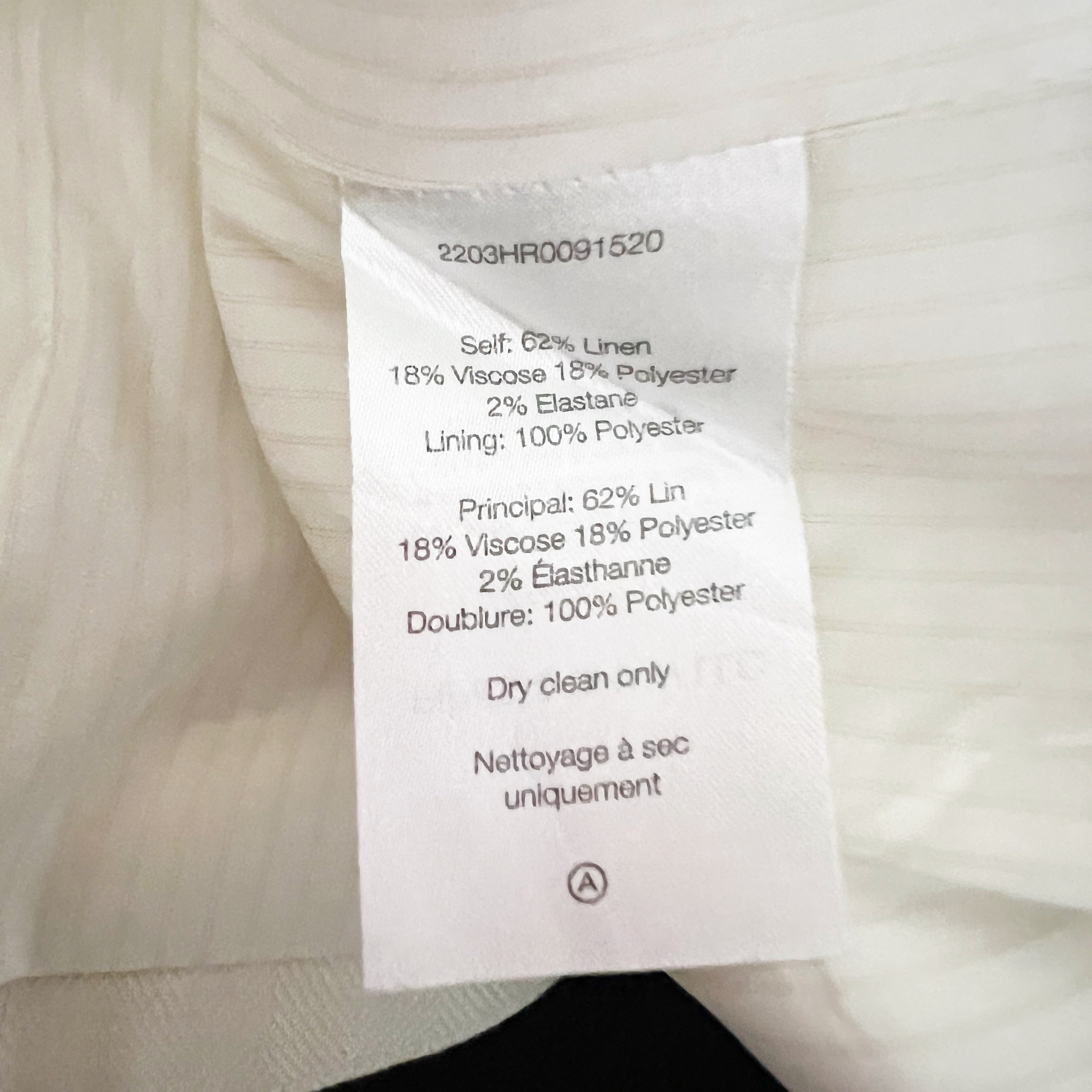 Veronica Beard Women's Hosanna Linen Blend One Button Dickey Jacket Blazer White