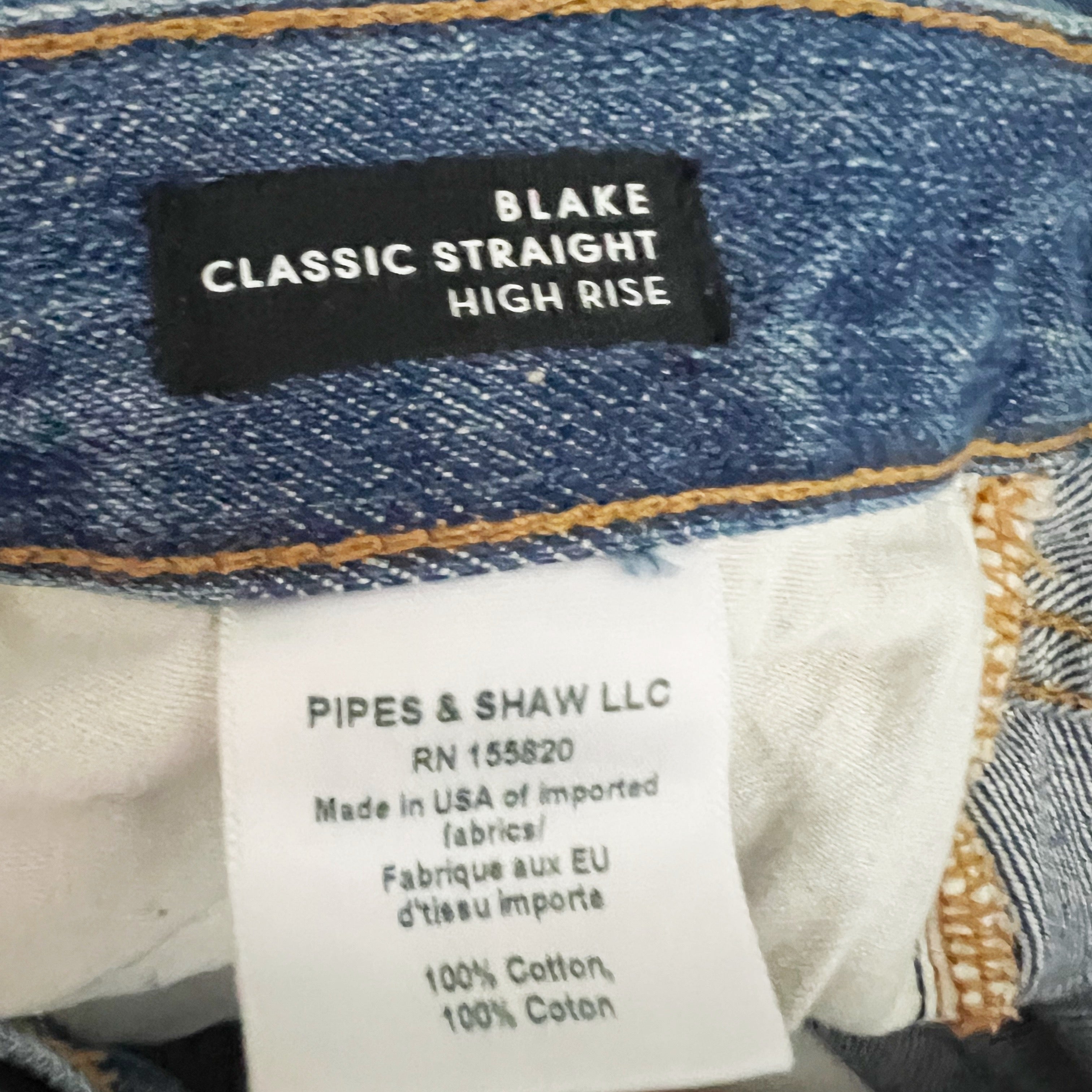 Veronica Beard Women's Blake Classic Straight High Rise Keystone Wash Jeans 32