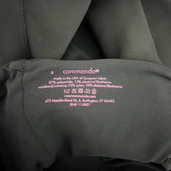 Commando Women's High Waisted Slimming Leggings Pants Solid Black Small