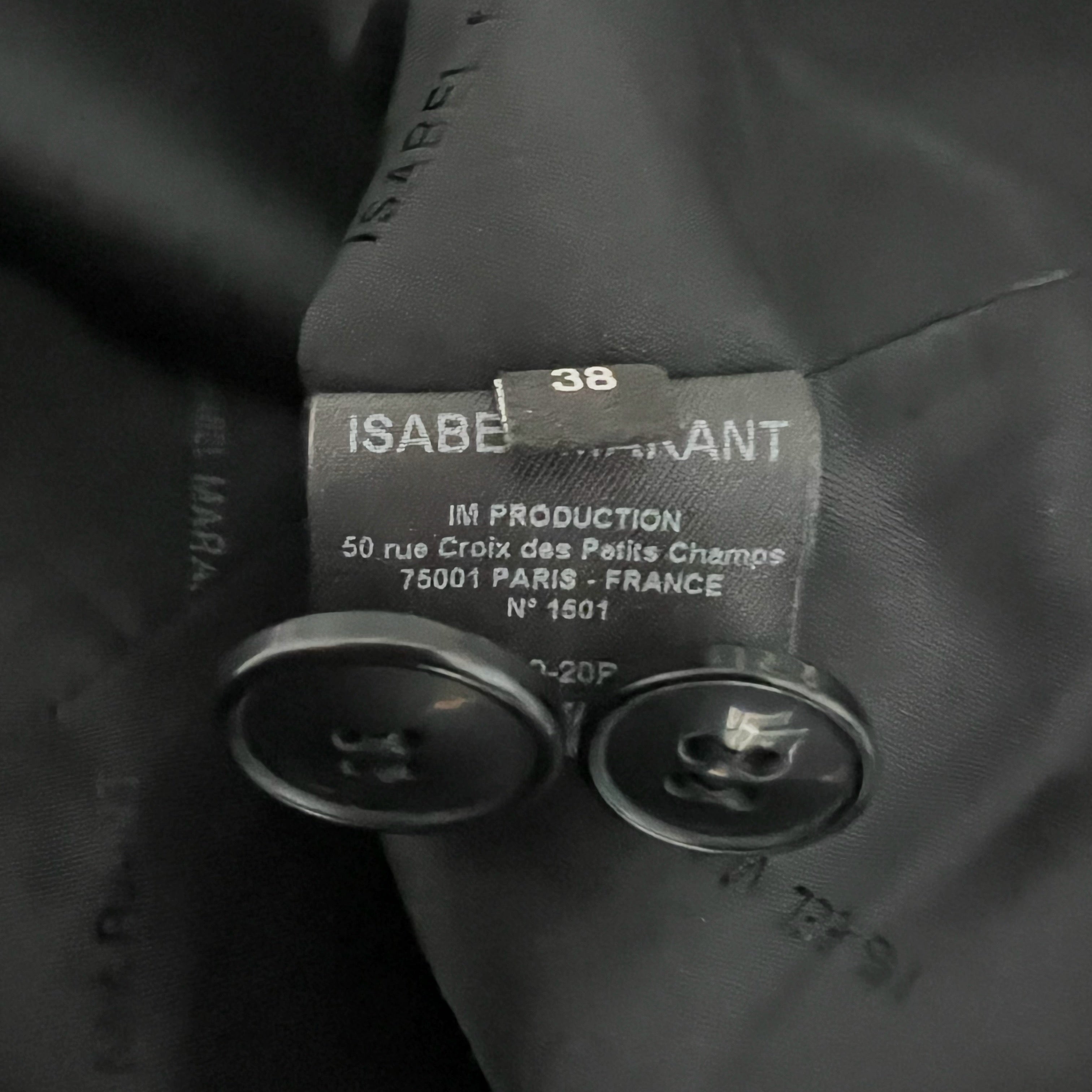 Isabel Marant Paryam Crystal Jewel Studded Embellished Wool Blazer Jacket Black