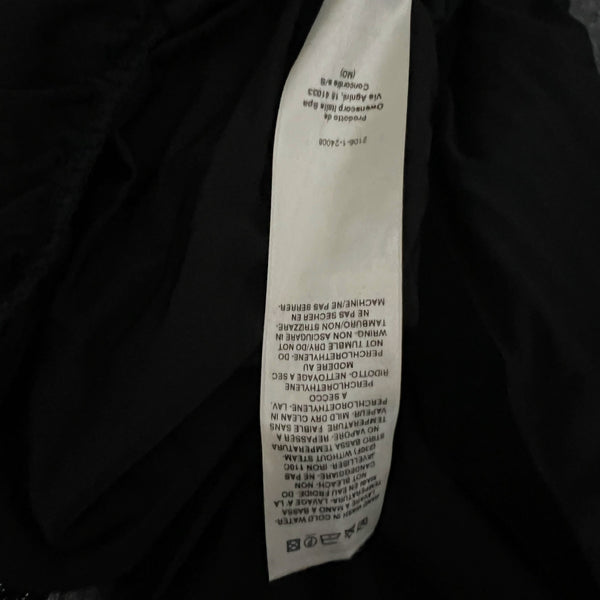 Rick Owens Lilies Lame Effect Metallic Sheen One Shoulder Draped Blouse Black 4