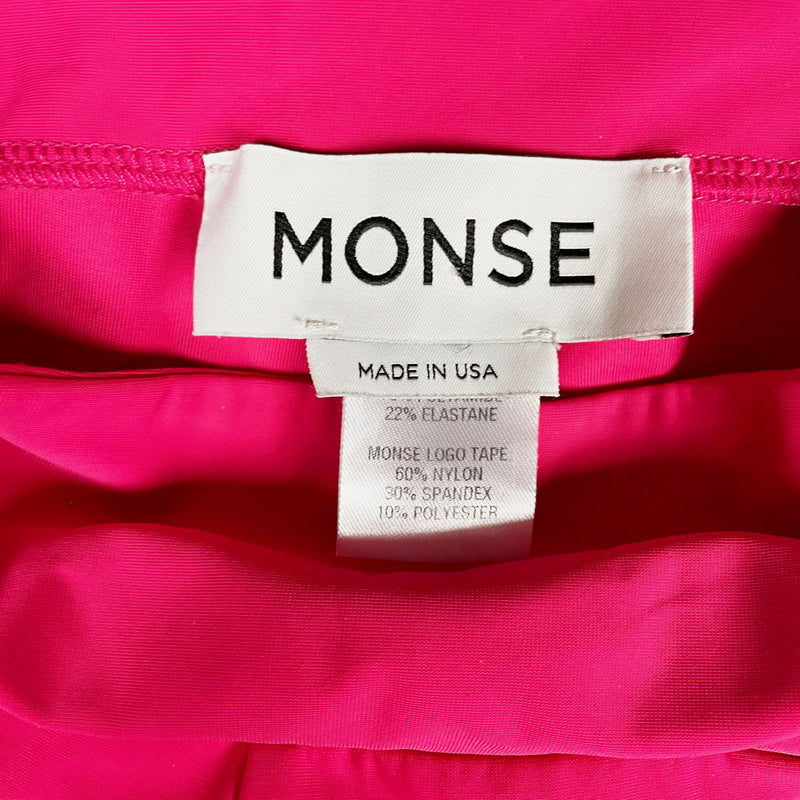 Monse Side Logo High Waisted Athletic Work Out Athleisure Leggings Carmine Rose