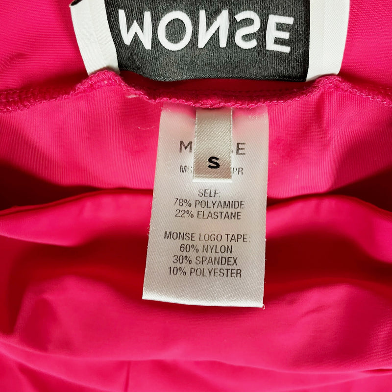 Monse Side Logo High Waisted Athletic Work Out Athleisure Leggings Carmine Rose