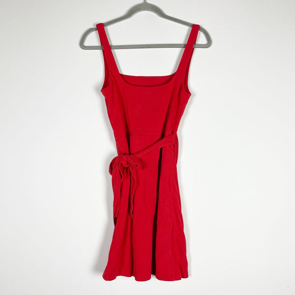 Wilfred Aritzia Saturn Drapey Jersey Mini Wrap Tank Mini Dress Red Medium