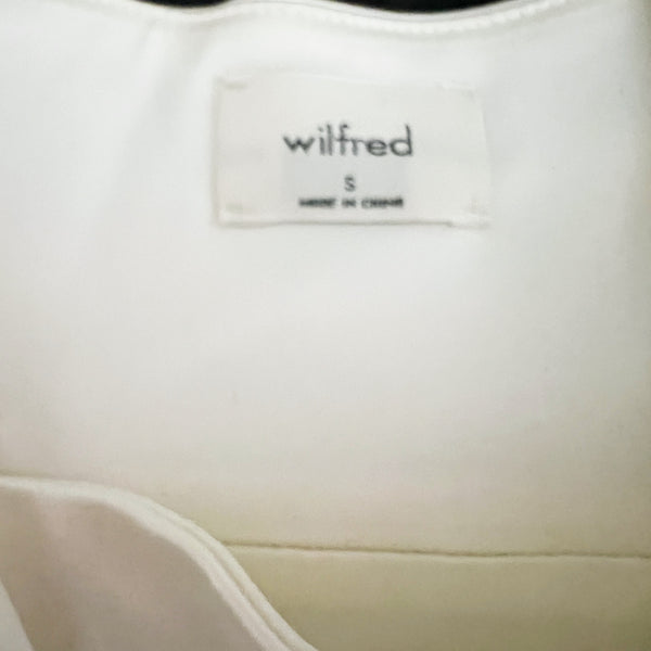 Wilfred Aritzia Shine Satin Bustier Scoop Neck Tank Top Solid White Small