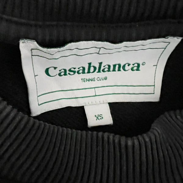 Casablanca Futuro Optimisto School Of Beautiful Embroidered Cropped Sweatshirt