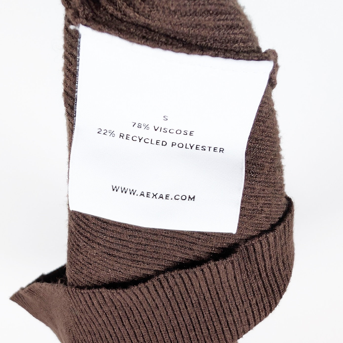 Aexae Ribbed Scoop Neck Sleeveless Knit Stretch Tank Maxi Dress Brown Small