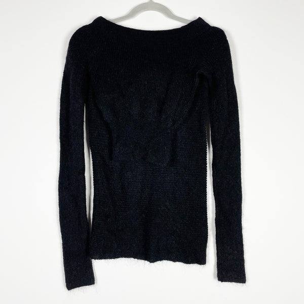 Philosophy Di Lorenzo Serafini Mohair Wool Cold Shoulder Turtleneck Sweater 4