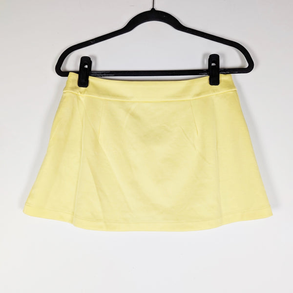 Casablanca Logo Embroidered Pleated Athletic Tennis Golf Mini Skirt Yellow M