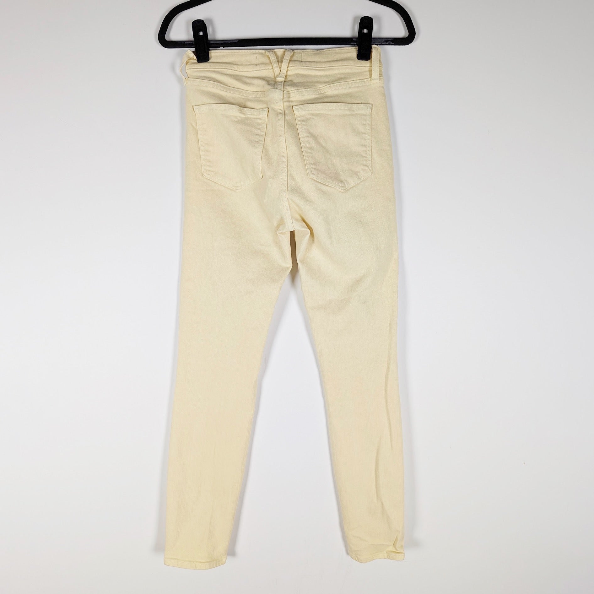 Veronica Beard Maera Skinny High Rise Cotton Stretch Denim Jeans Mustard Yellow