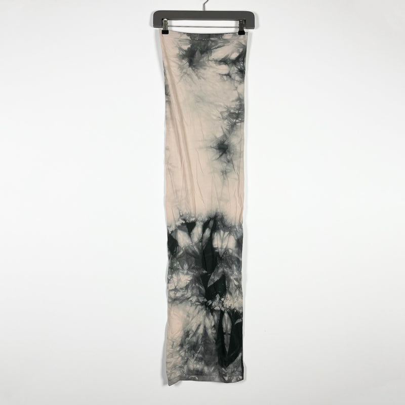 Wolford Fatal Strapless Bodycon Stretch Knit Midi Dress Multi Fusion Tie Dye S