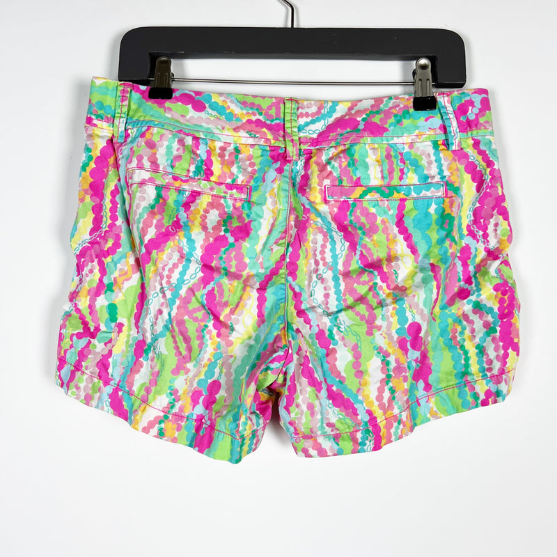 Lilly Pulitzer Women's Callahan Cotton Dripping In Jewels Print Pattern Shorts 6