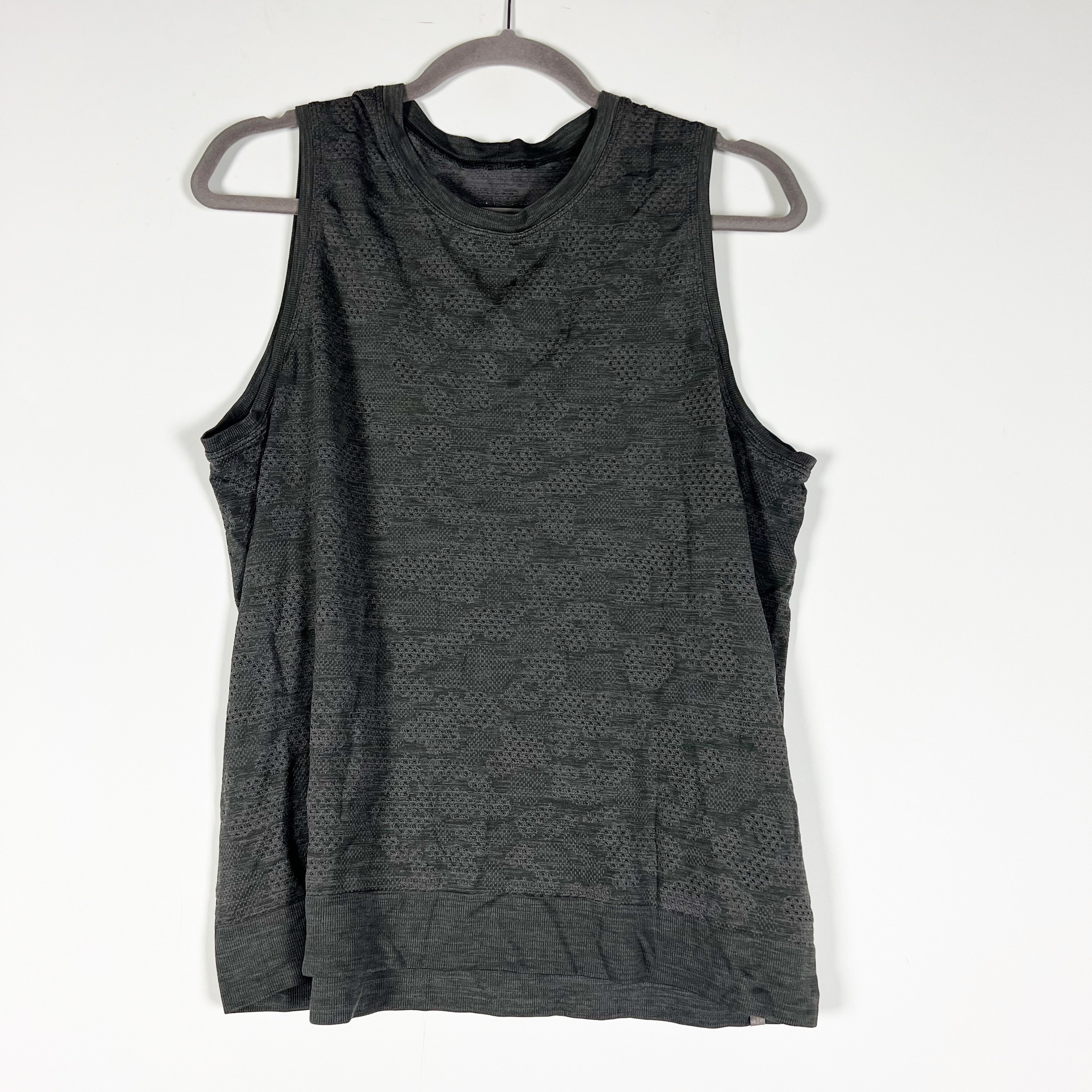 Lululemon Breeze By Muscle Tank Top Shirt Polar Spots Lunar Rock Graphite Grey