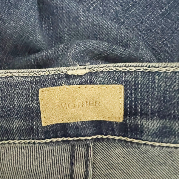 Mother Denim The Weekender Fray Cotton Stretch I Wet My Plants Wash Jeans 34
