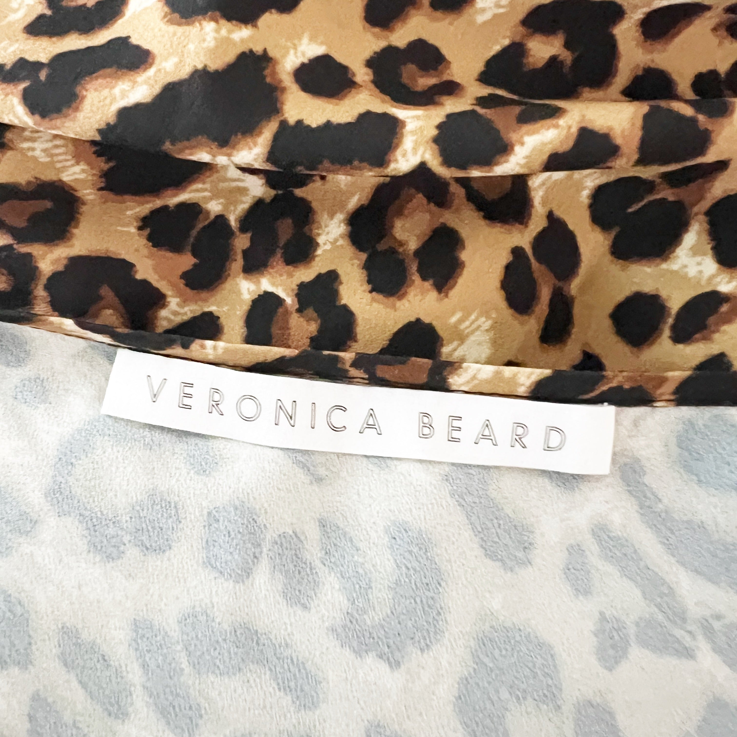Veronica Beard Silk Satin Cheetah Leopard Animal Print Pattern Camisole Tank Top