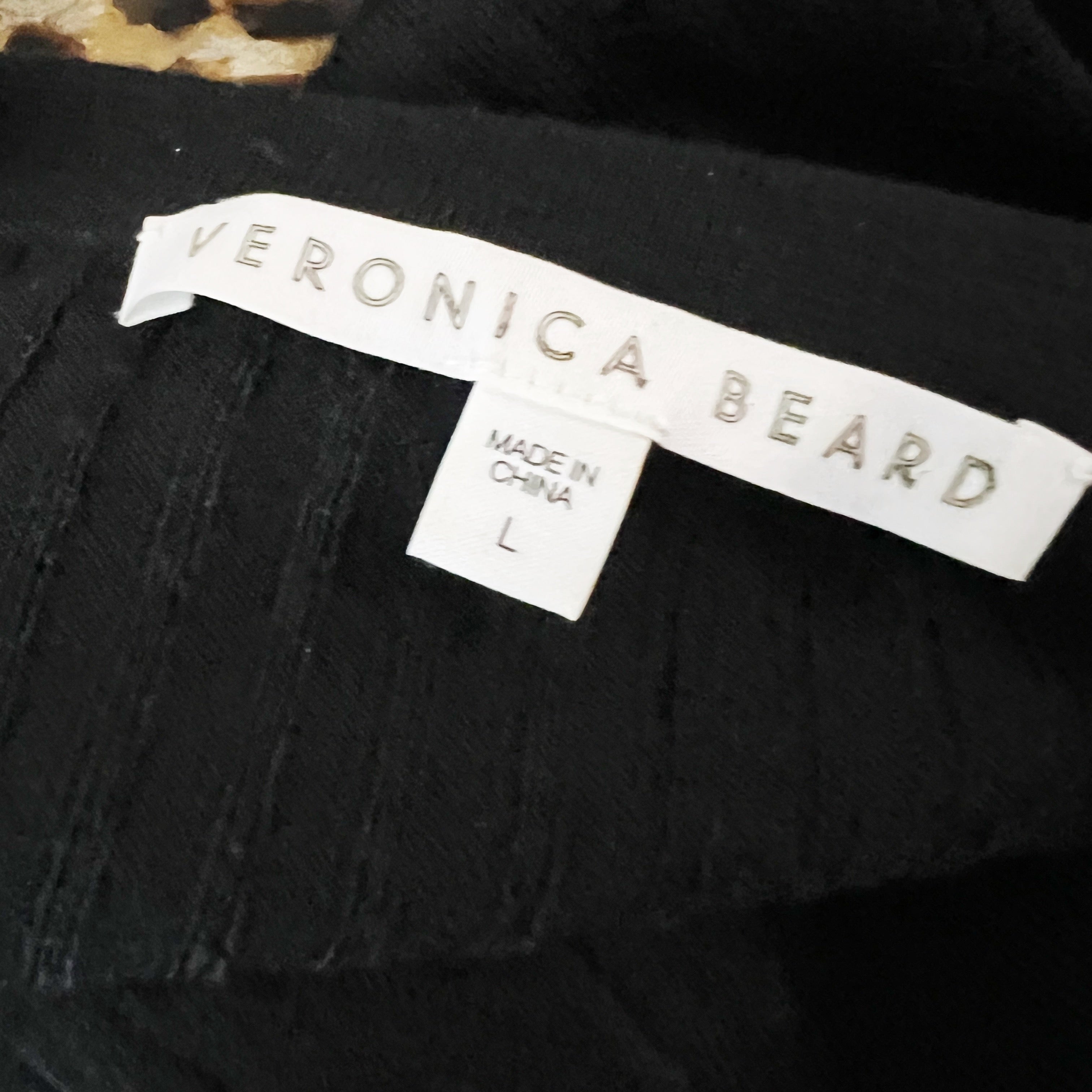 Veronica Beard Lydia Mixed Media Wool Knit Cotton Stretch Pullover Sweater Large