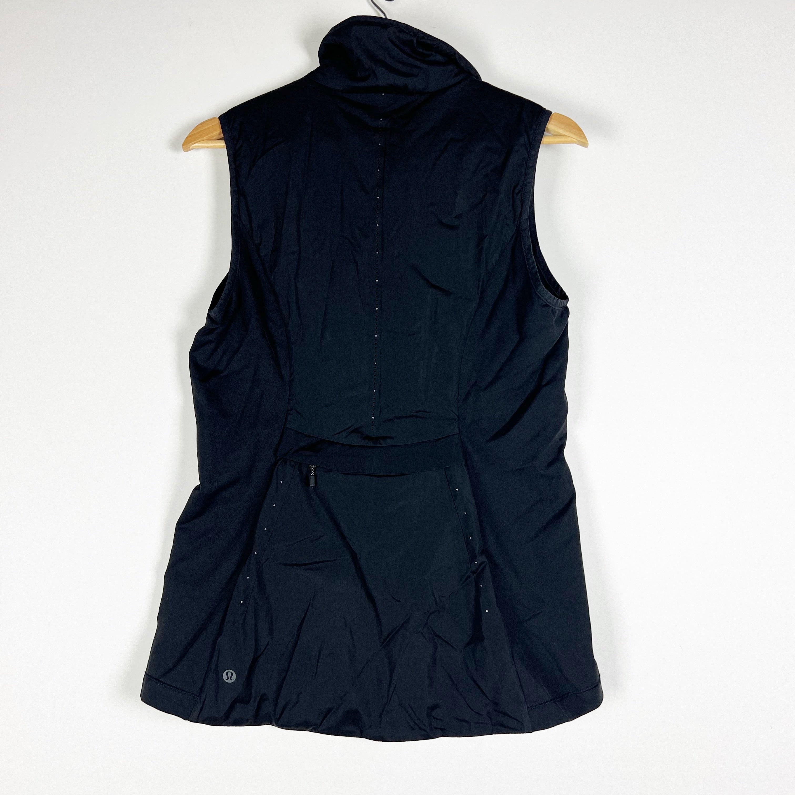 Lululemon Run For Cold Water Repellent Sleeveless Full Zip Vest Jacket Black 8