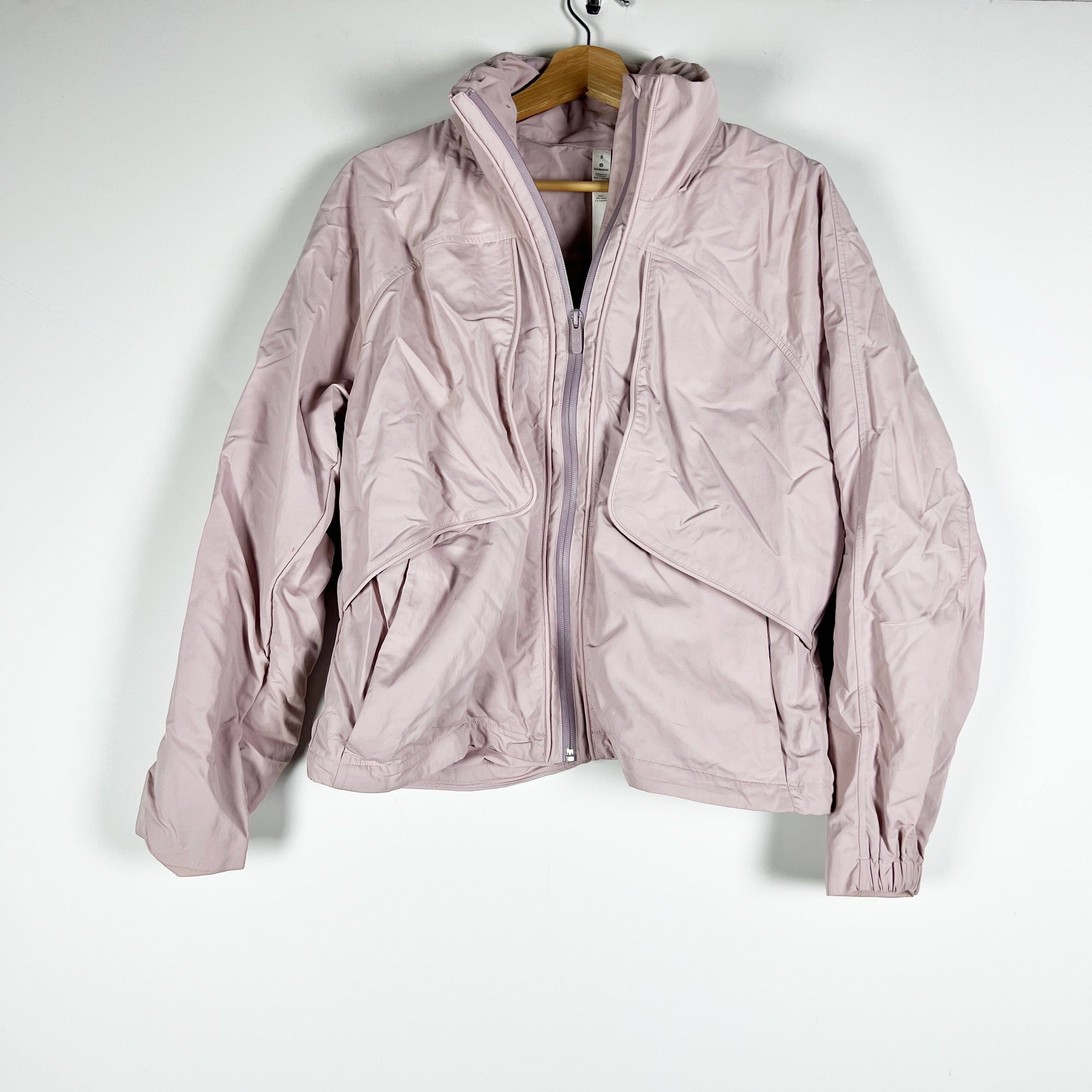 Lululemon Always Effortless Full Zip Water Resistant Jacket Porcelain Pink 8