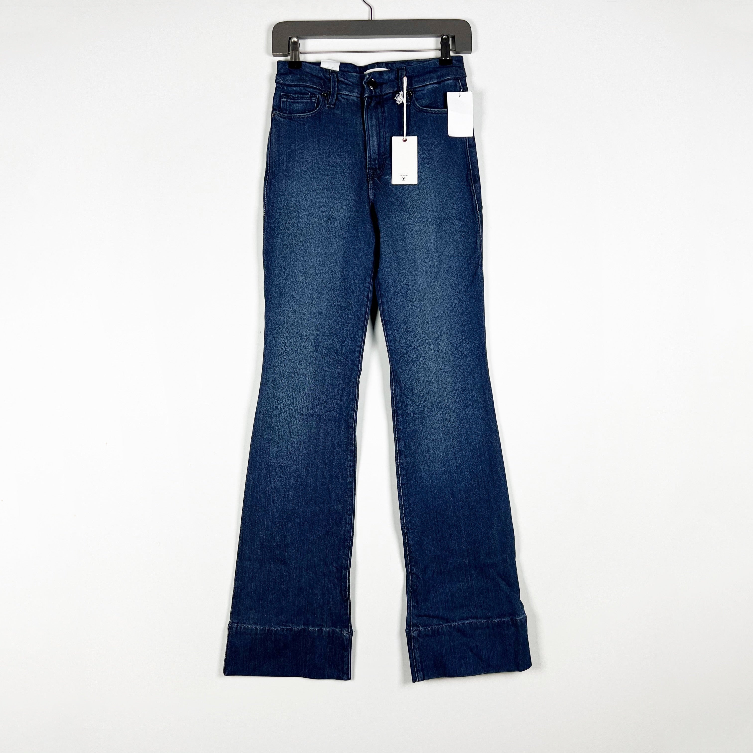 NEW Good American Good Classic Slim Bootcut High Rise Cotton Stretch Denim Jeans