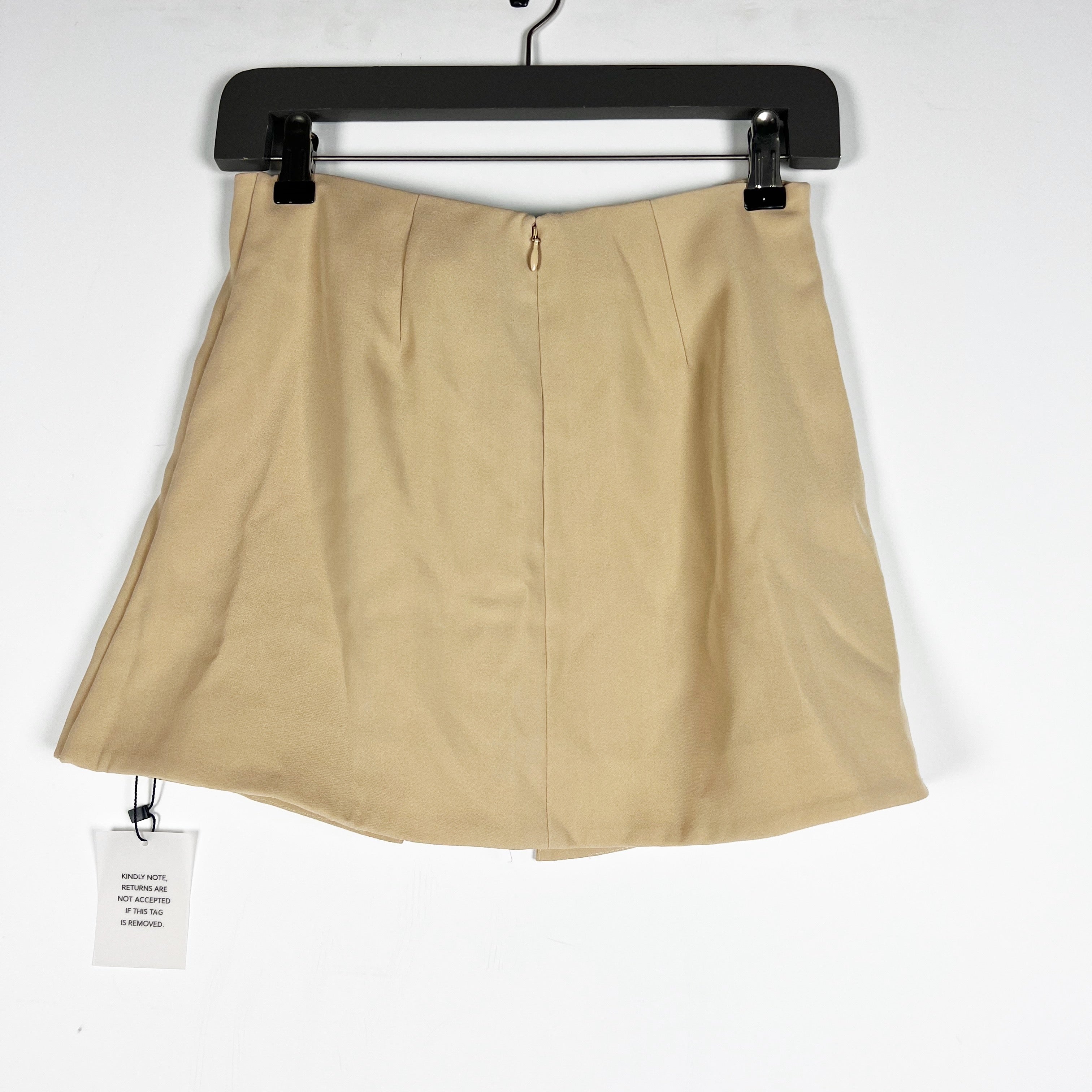NEW Lovers And Friends Abbey Tie Front Wrap Mini Skirt Nude Neutral XS