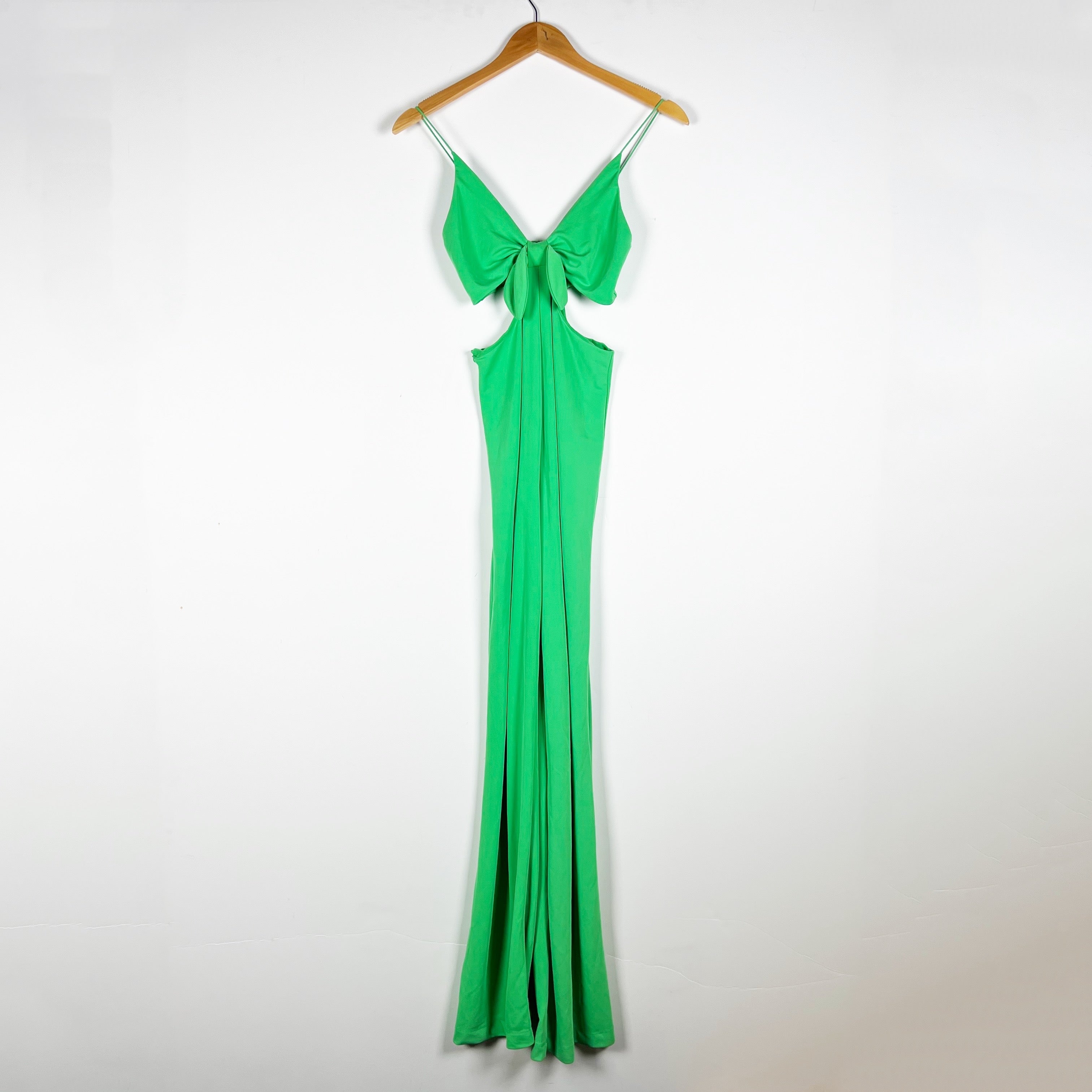 Alice And Olivia Havana Cut Out Bow Front Sleeveless Tank Full Length Jumpsuit 0