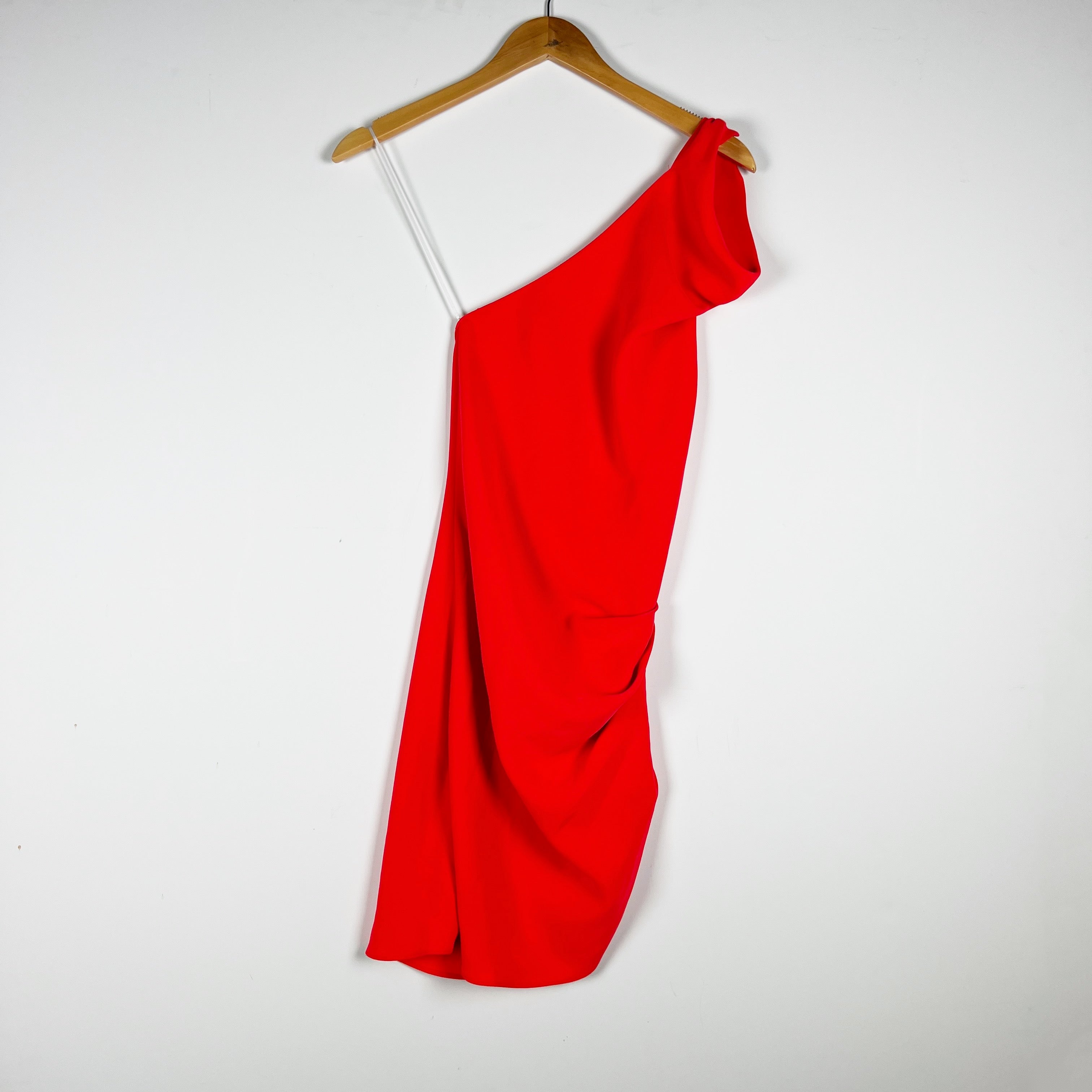 Amanda Uprichard Chantel Halterneck Sleeveless Ruched Side Cocktail Party Dress