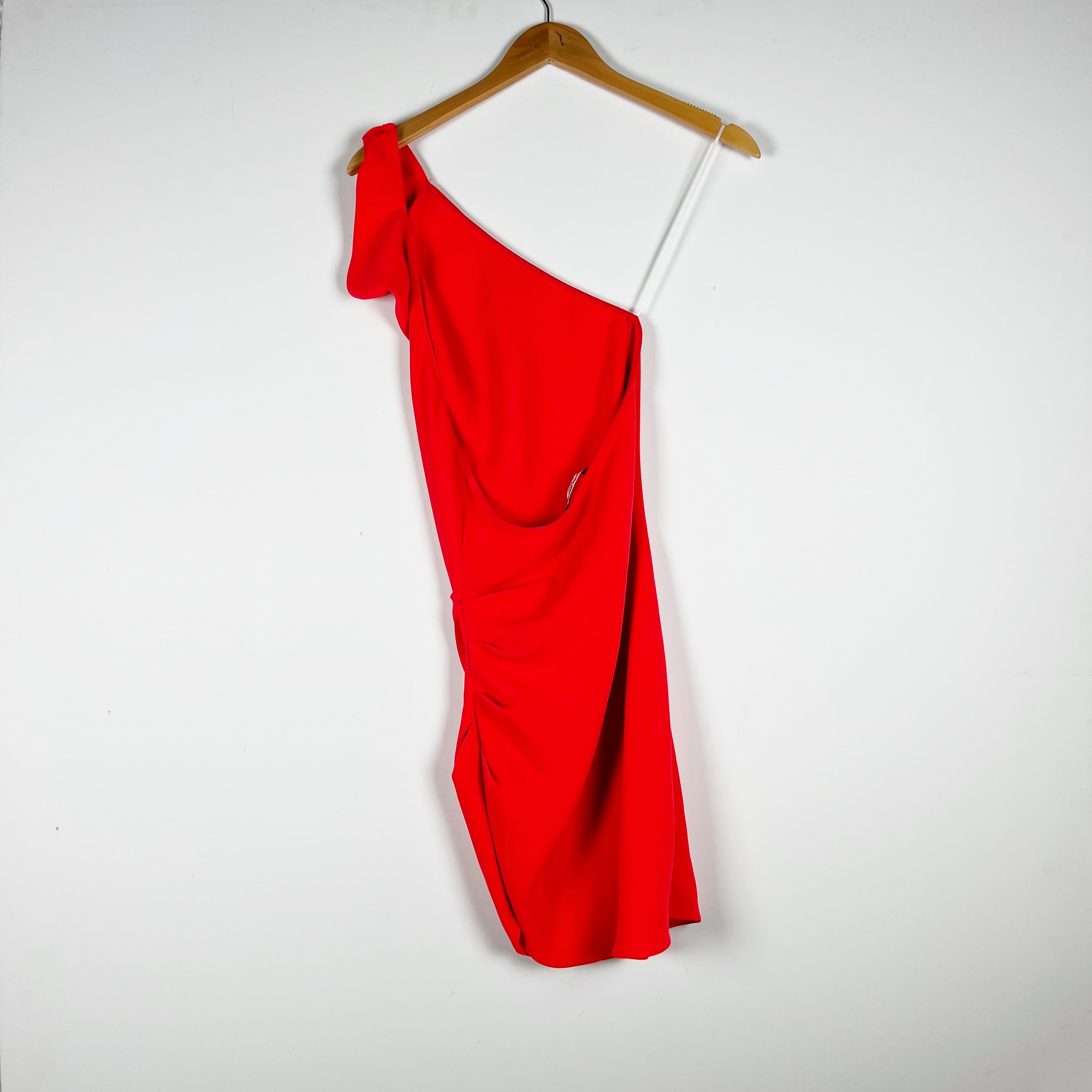 Amanda Uprichard Chantel Halterneck Sleeveless Ruched Side Cocktail Party Dress
