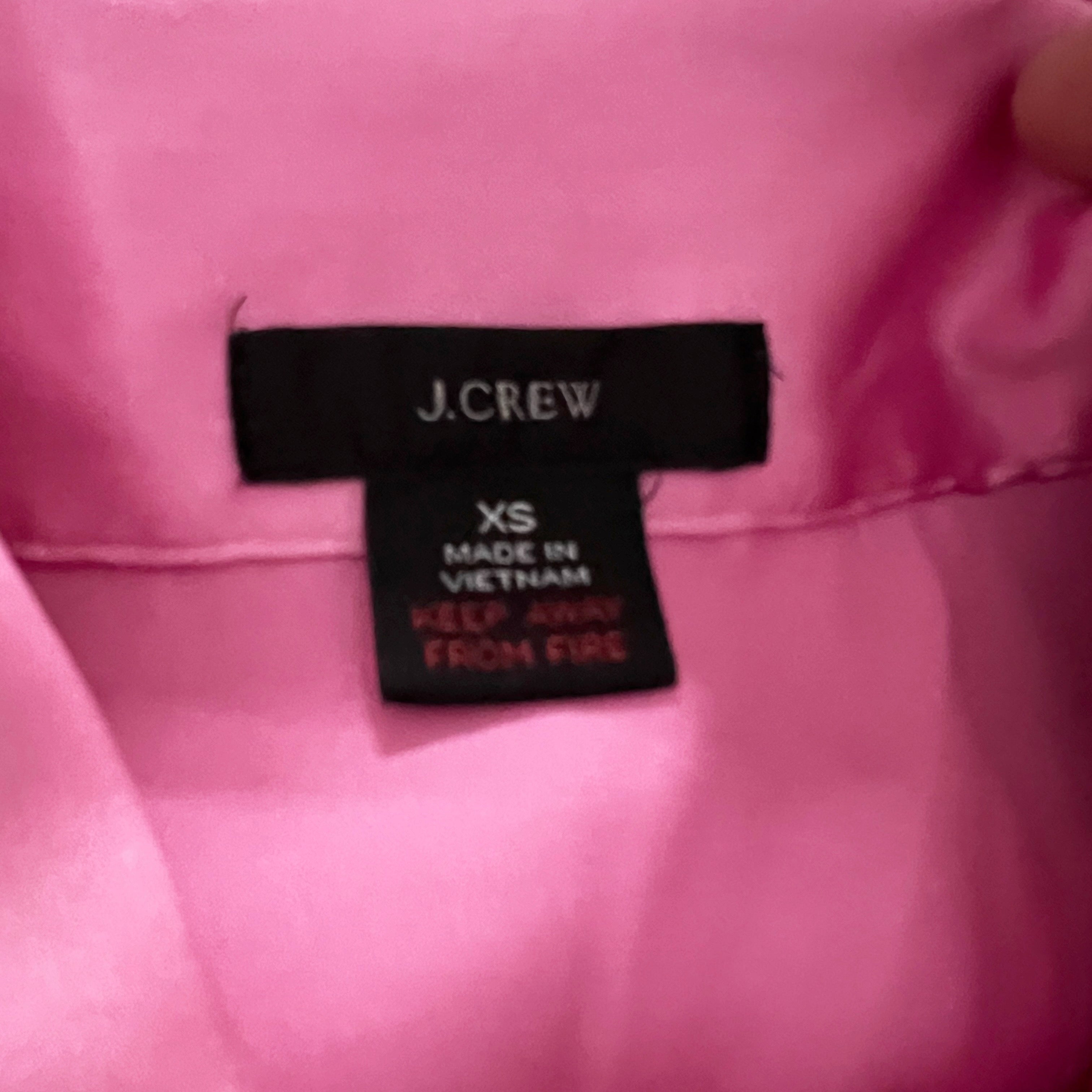 J. Crew Women's Drapey Long Sleeve Satin Collared Button Up Pajama Top Shirt XS