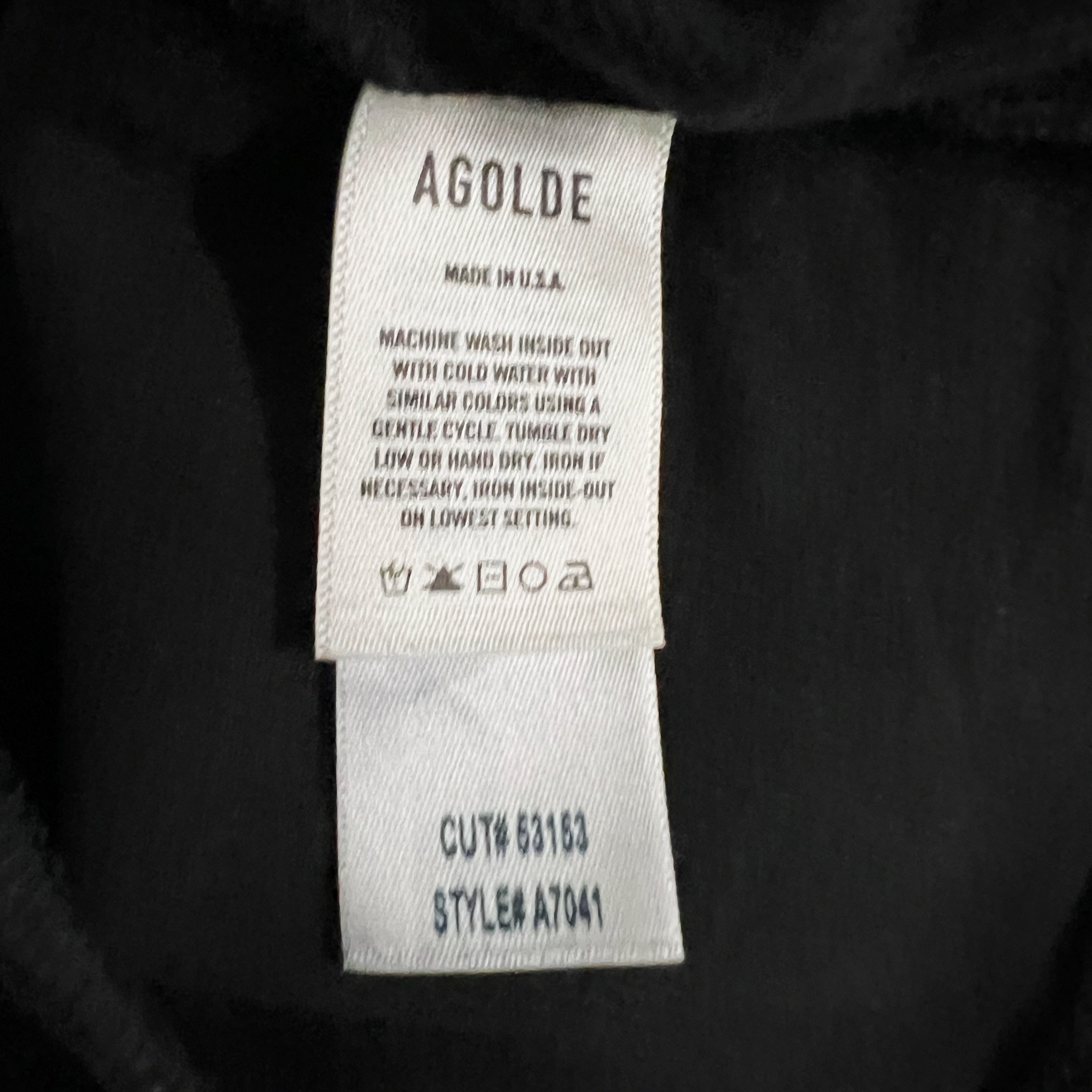 Agolde Women's Organic Cotton Ribbed Knit Stretch High Neck Sleeveless Tank Top