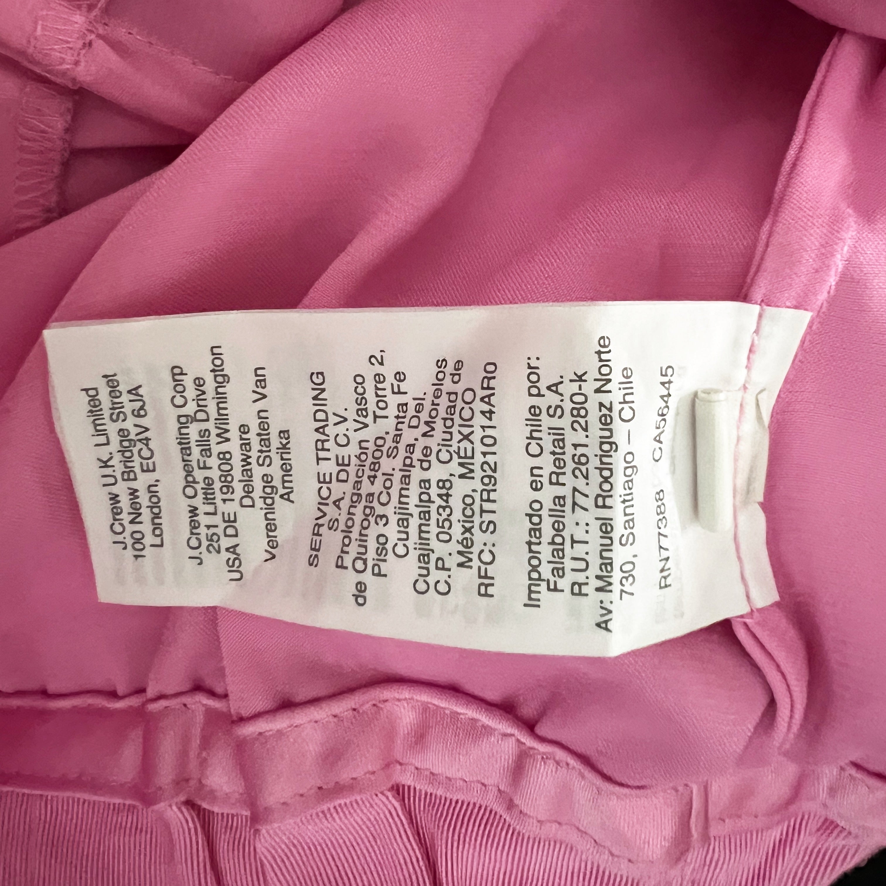 J. Crew Women's Drapey Satin Straight Leg Pull On Pajama Lounge Pants Pink XS