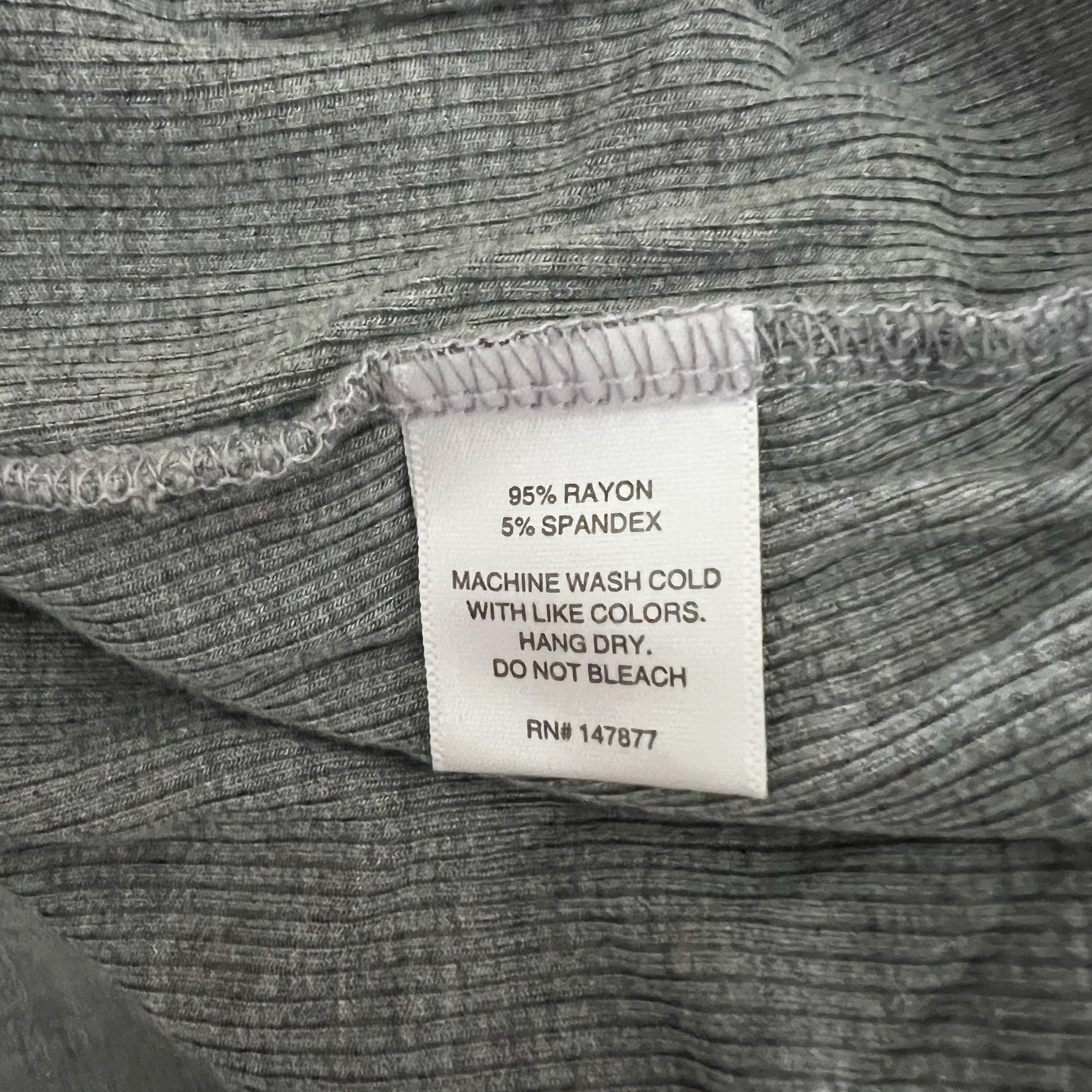 The Line By K Ximeno Ribbed Knit Stretch Strappy Tank Top Heather Grey XS