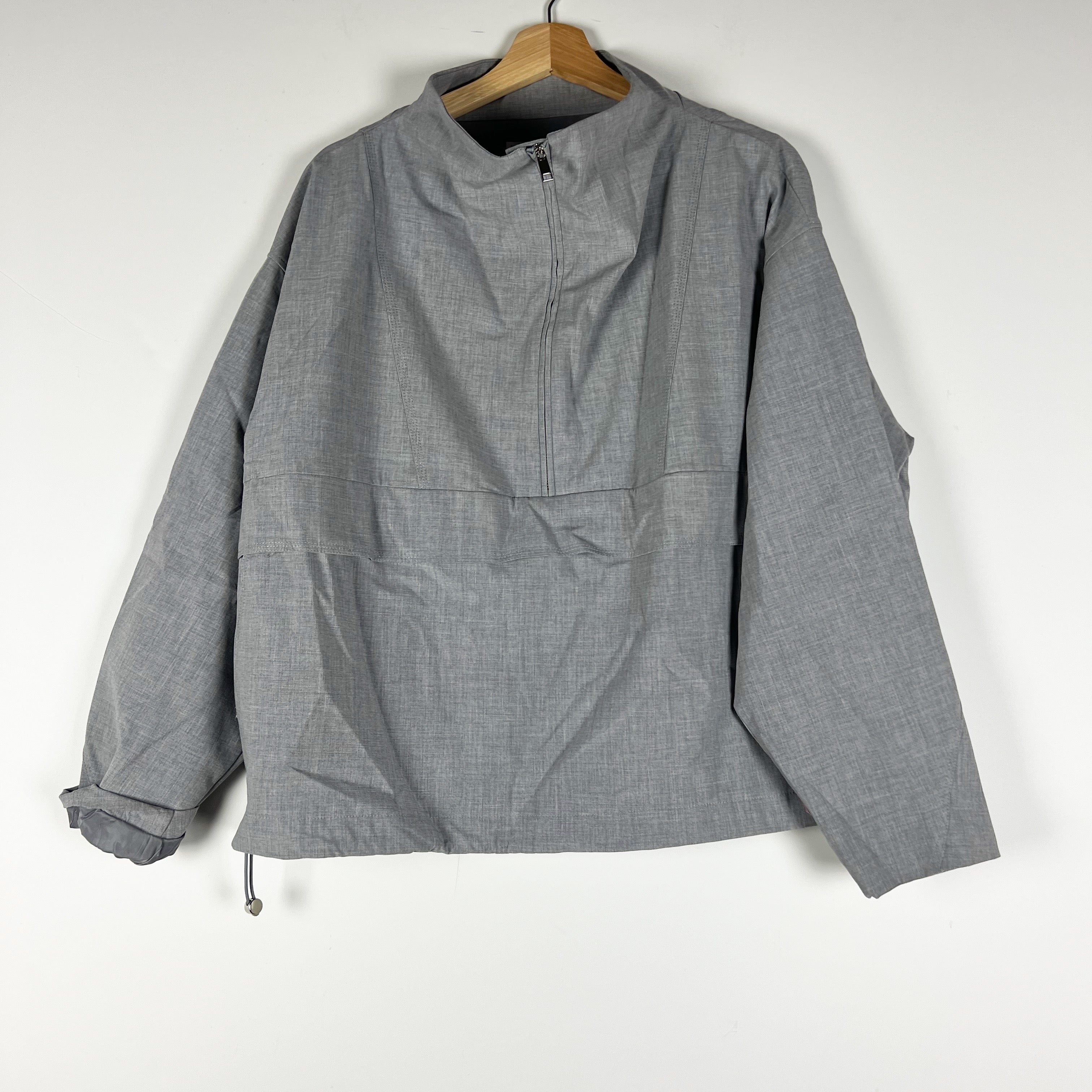 MNG Mango Women's Quarter Zip Cinch Waist Long Sleeve Pullover Lightweight Top S