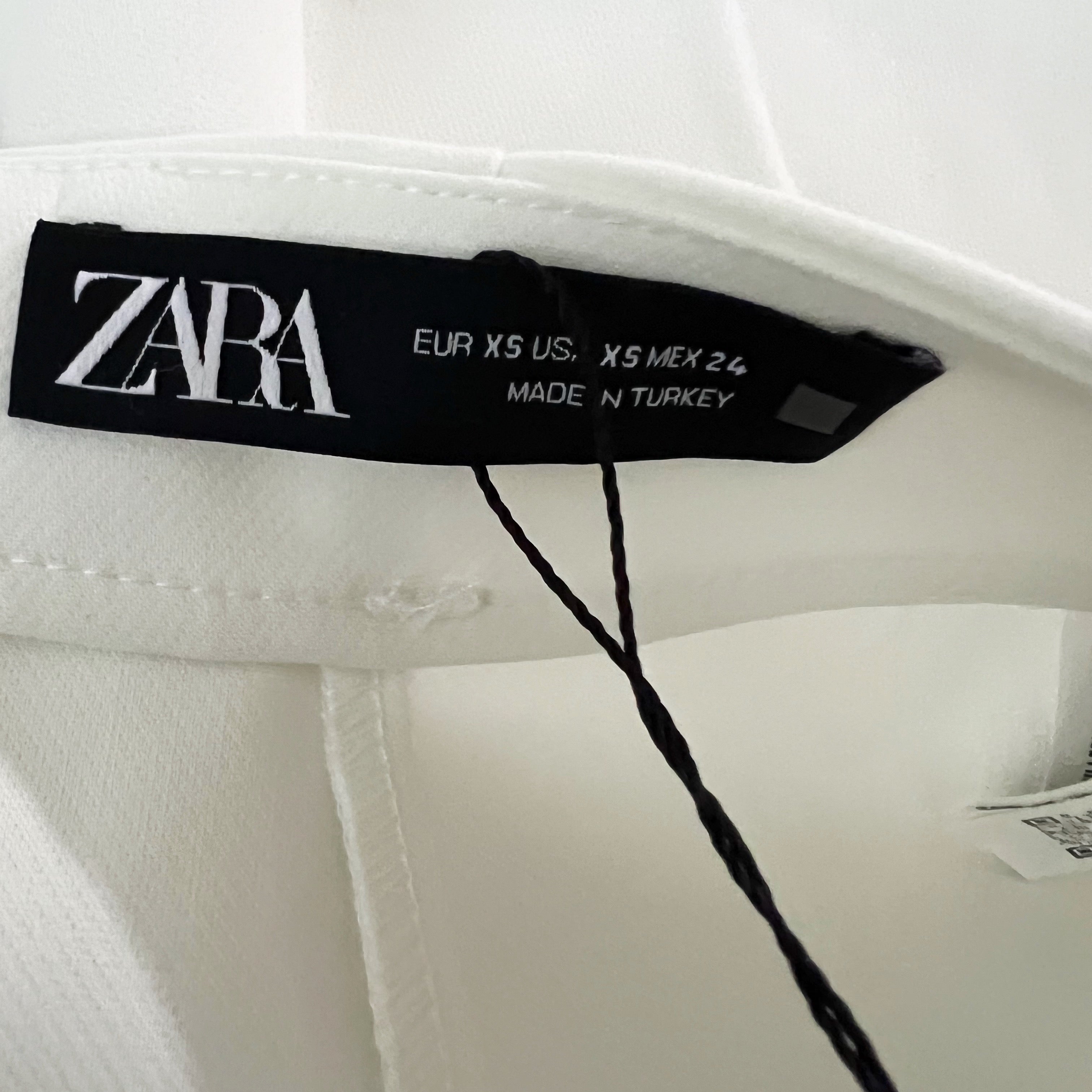 NEW Zara Crepe Draped Overlay Faux Wrap Mini Skort Skirt Shorts White XS