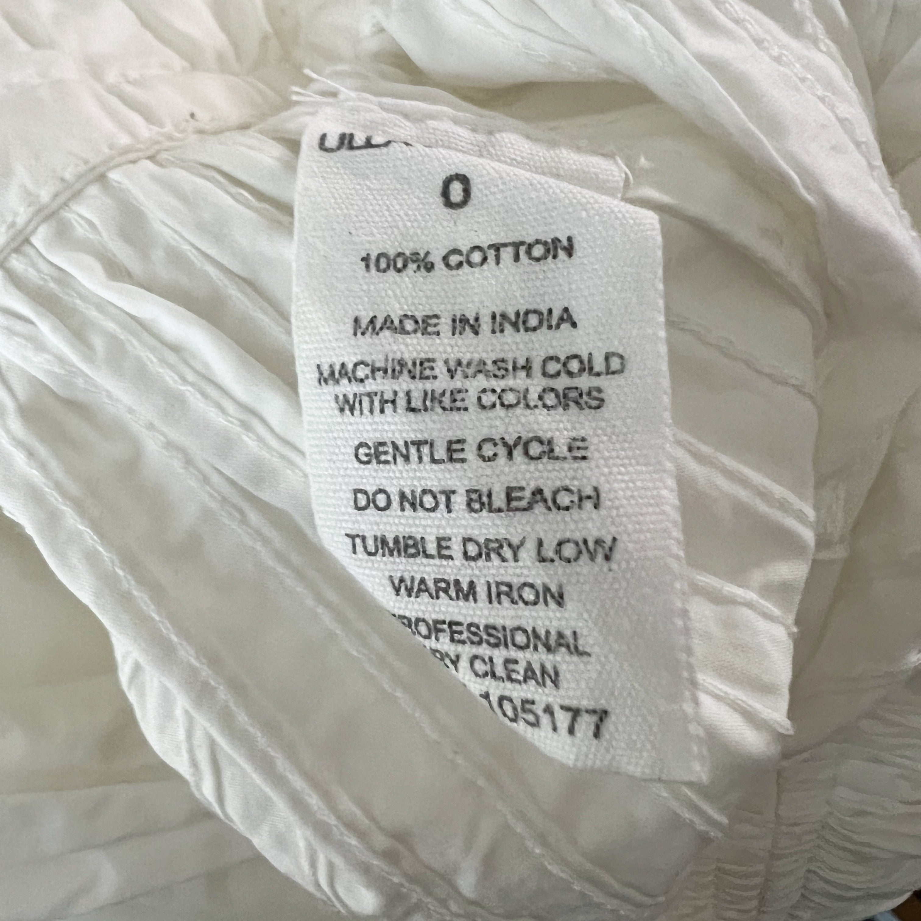 Ulla Johnson Adaleigh Cotton Ruched Ruffe Halter Neck Tank Top White 0