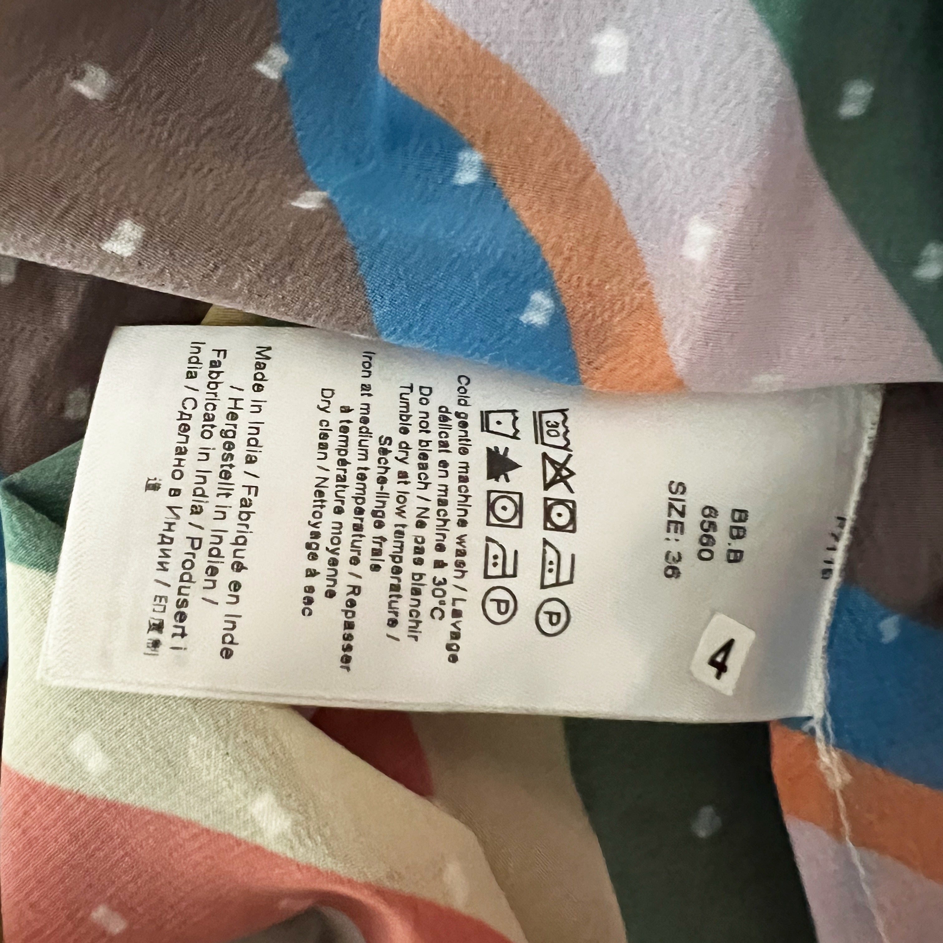 Ganni Light Chiffon Swiss Dot Textured Stripe Print Halterneck Midi Dress Small